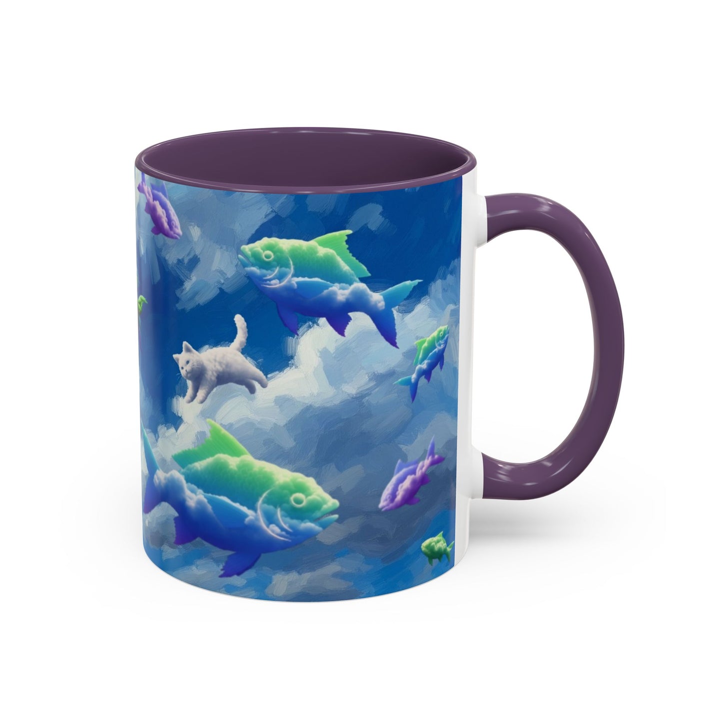 Whimsical Fish Mug, Fantasy Coffee Cup, Unique Gift for Ocean Lovers, Nautical Home Decor, Dreamy Coffee Beverage