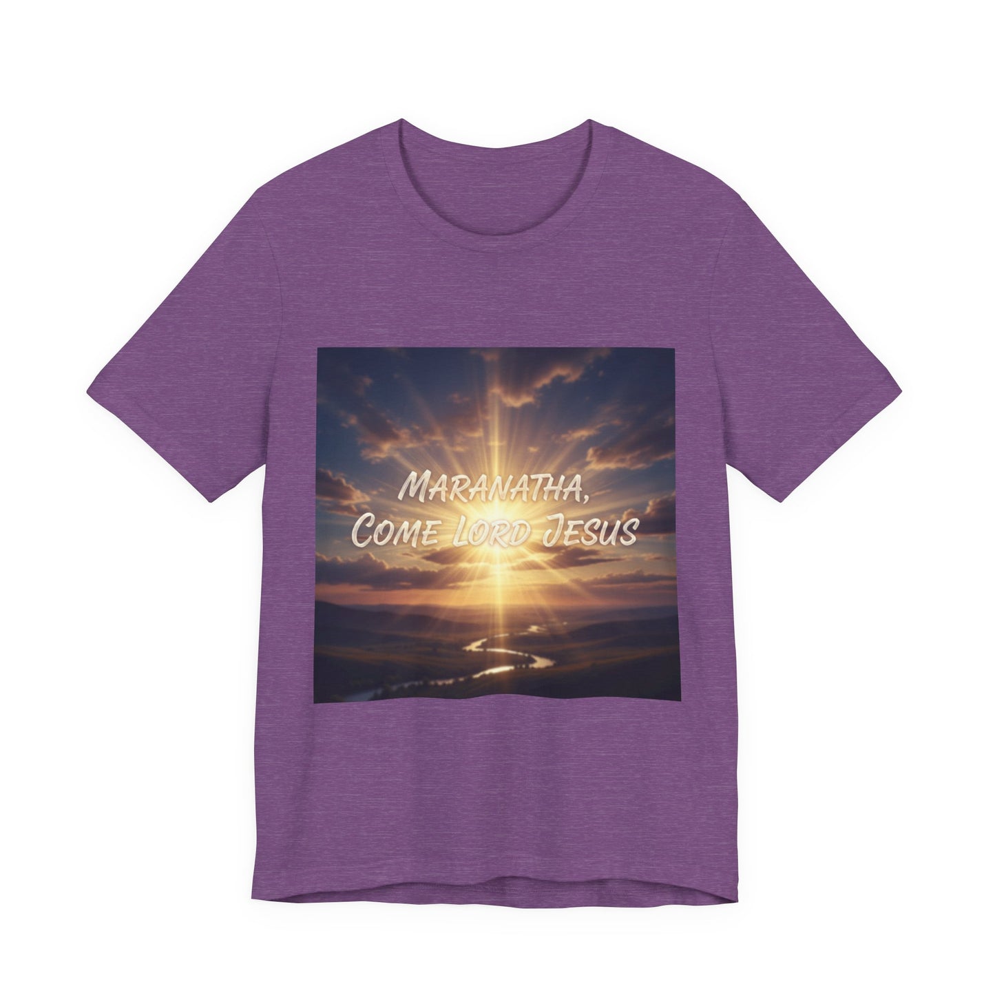 Maranatha, Come Lord Jesus Inspirational Tee, Faith-Based T-Shirt, Unisex Christian Apparel, Short Sleeve Spiritual Shirt, Hope and Encouragement Top