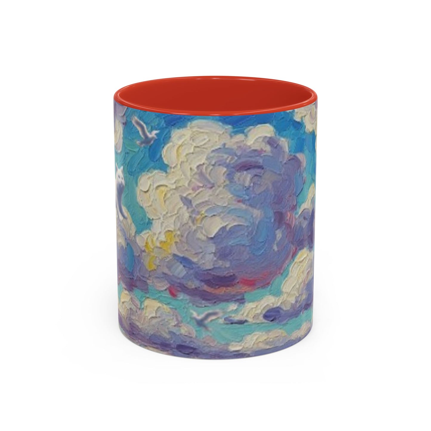 Whimsical Cat Cloud in Cloudtopia Coffee Mug, Fantasy Drinkware, Cute Cat Mug, Gift for Cat Lovers, Art-Inspired Ceramic Cup, Cozy Home Essentials
