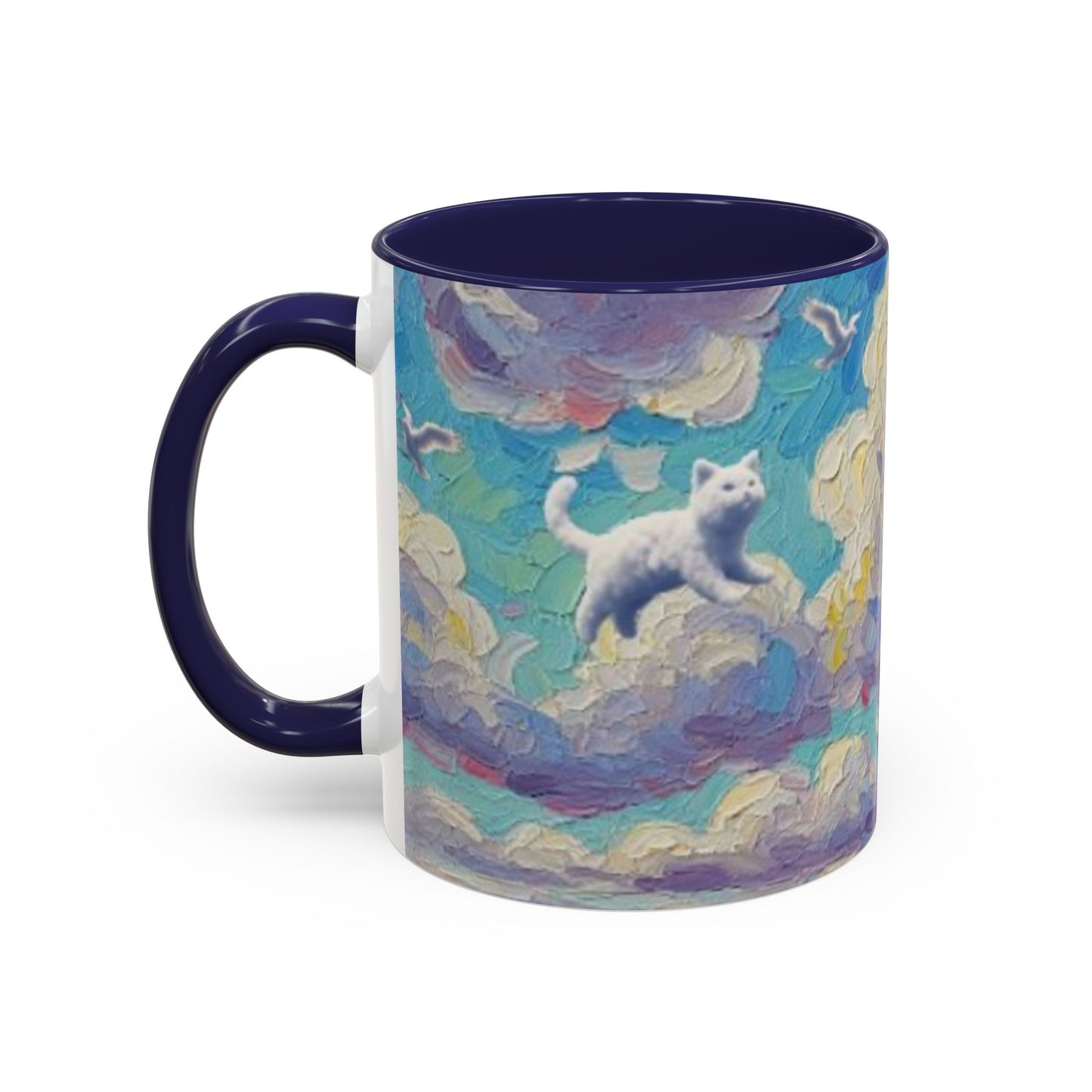 Whimsical Cat Cloud in Cloudtopia Coffee Mug, Fantasy Drinkware, Cute Cat Mug, Gift for Cat Lovers, Art-Inspired Ceramic Cup, Cozy Home Essentials
