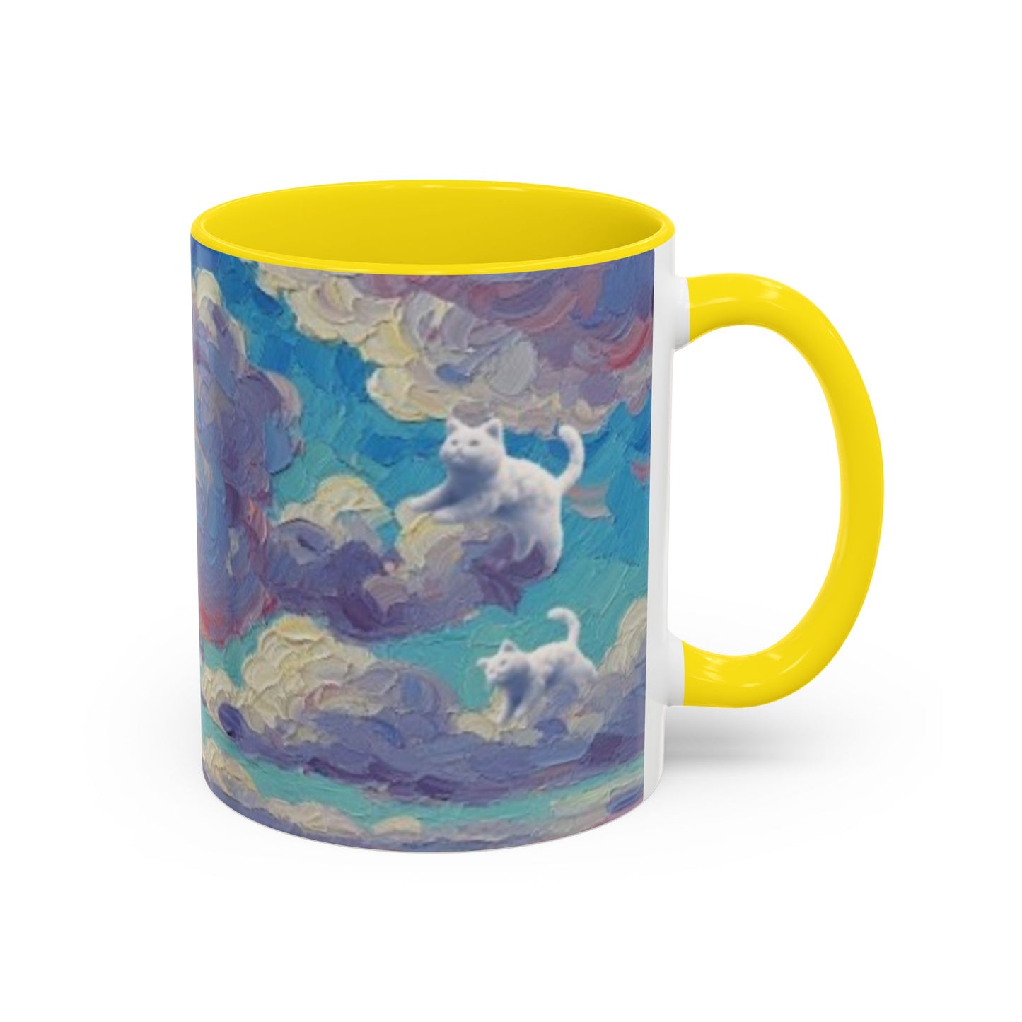 Whimsical Cat Cloud in Cloudtopia Coffee Mug, Fantasy Drinkware, Cute Cat Mug, Gift for Cat Lovers, Art-Inspired Ceramic Cup, Cozy Home Essentials
