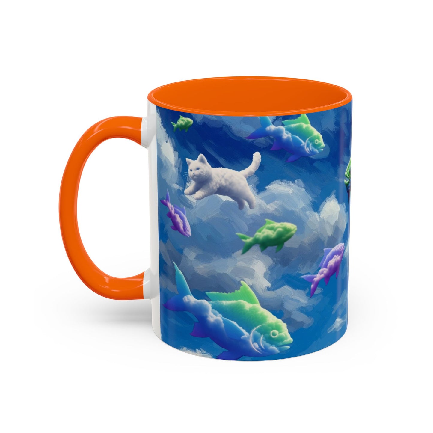 Whimsical Fish Mug, Fantasy Coffee Cup, Unique Gift for Ocean Lovers, Nautical Home Decor, Dreamy Coffee Beverage
