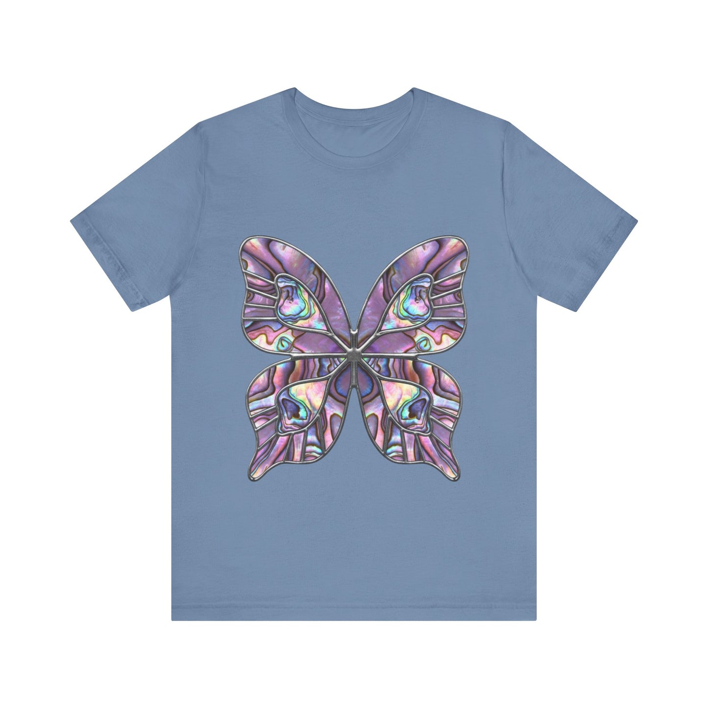 Abalone Shell Butterfly Tee, Stunning Iridescent Abalone Butterfly, Nature Lovers, Unique Gift for Birthdays