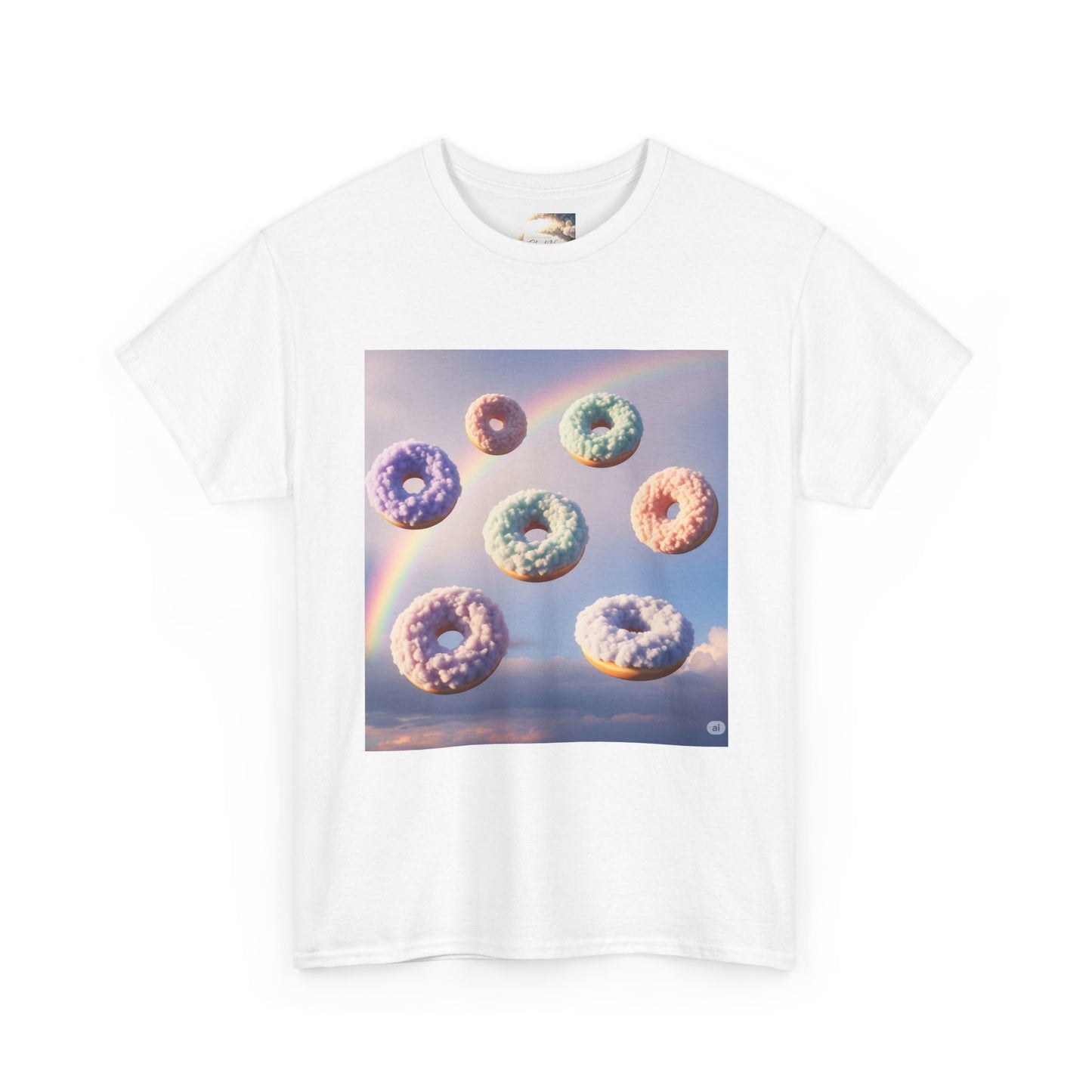 Cloud Donuts, The LORD is HOLY Whimsical Heavy Cotton Tee with Donuts & Inspirational Cloud