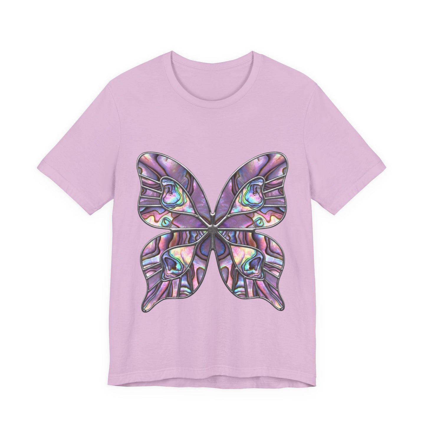 Abalone Shell Butterfly Tee, Stunning Iridescent Abalone Butterfly, Nature Lovers, Unique Gift for Birthdays