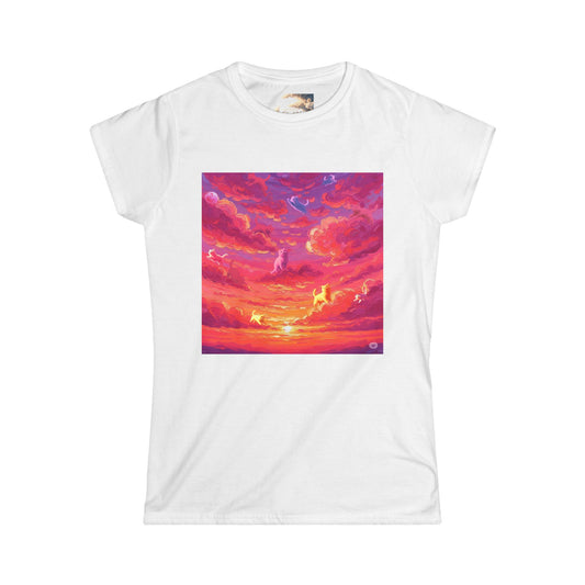 Women's Sunset Vibe Tee, Perfect for Summer Outings, Beach Days, Gift for Her, Nature Lovers, Relaxed Fit T-Shirt