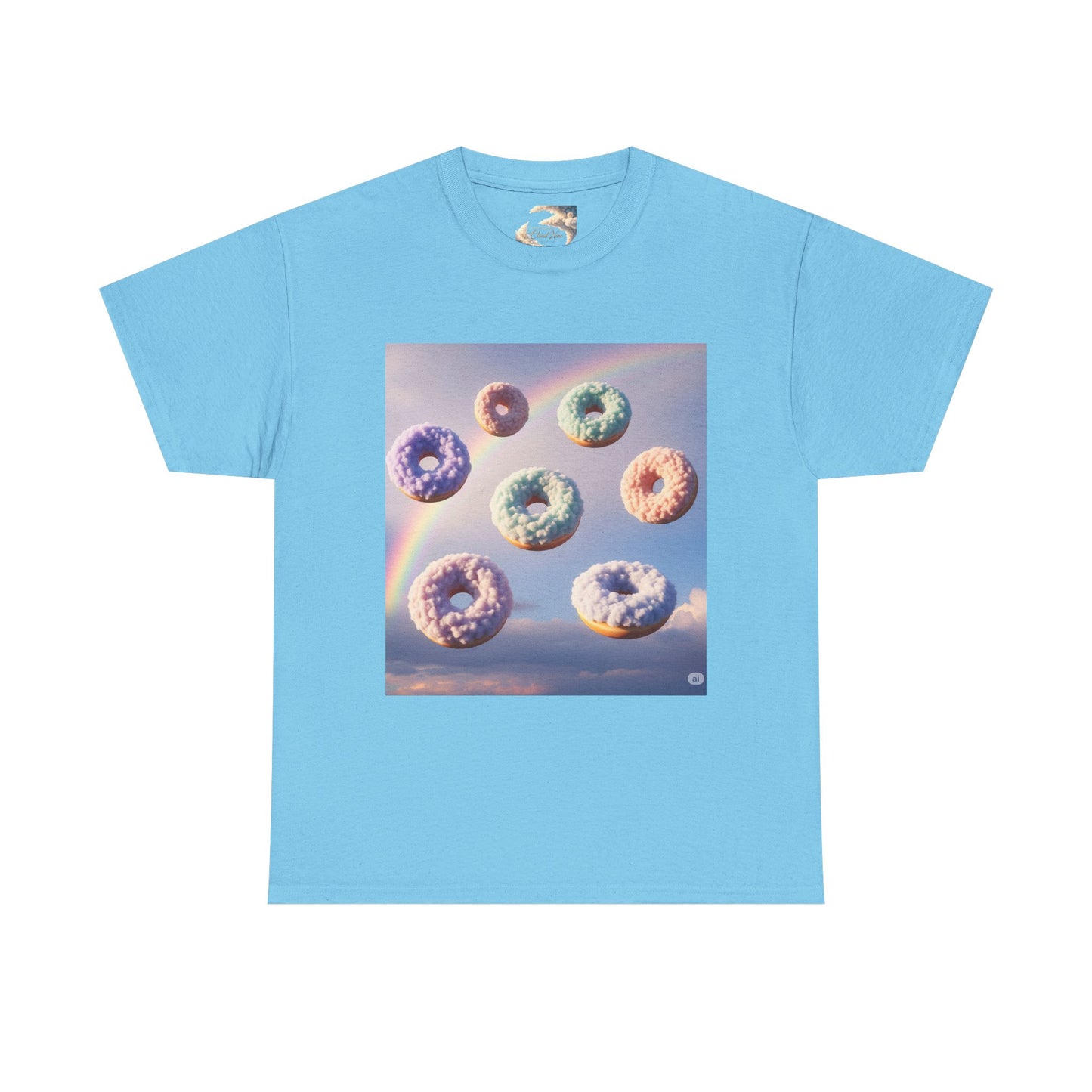 Cloud Donuts, The LORD is HOLY Whimsical Heavy Cotton Tee with Donuts & Inspirational Cloud