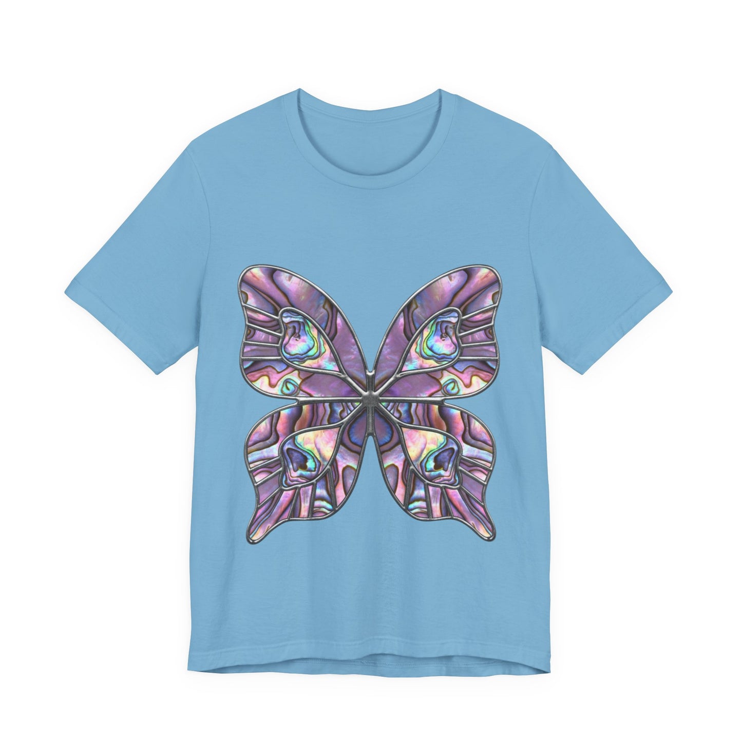 Abalone Shell Butterfly Tee, Stunning Iridescent Abalone Butterfly, Nature Lovers, Unique Gift for Birthdays