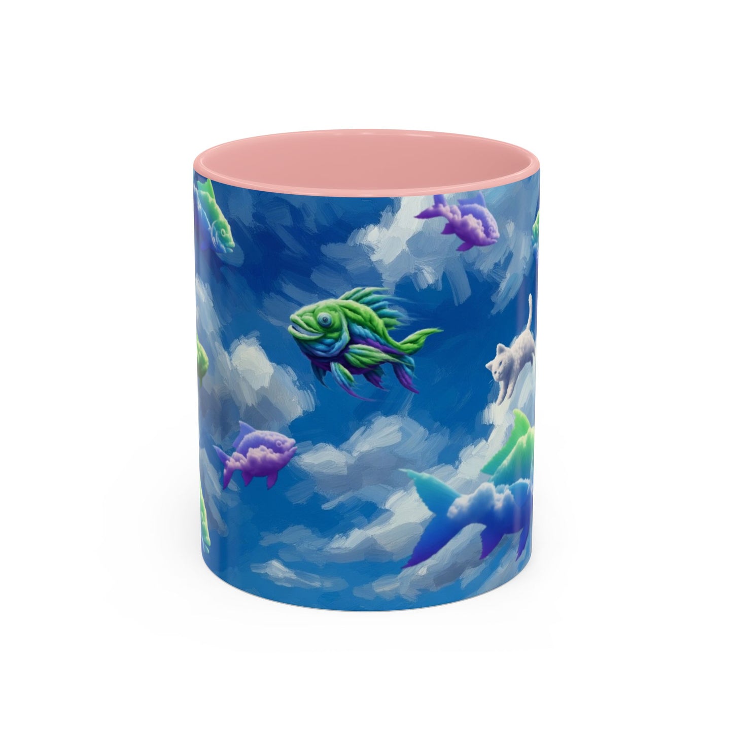 Whimsical Fish Mug, Fantasy Coffee Cup, Unique Gift for Ocean Lovers, Nautical Home Decor, Dreamy Coffee Beverage