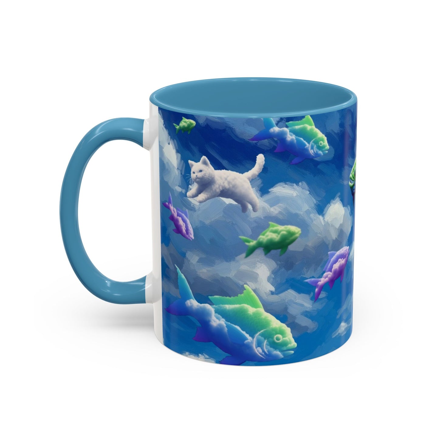Whimsical Fish Mug, Fantasy Coffee Cup, Unique Gift for Ocean Lovers, Nautical Home Decor, Dreamy Coffee Beverage