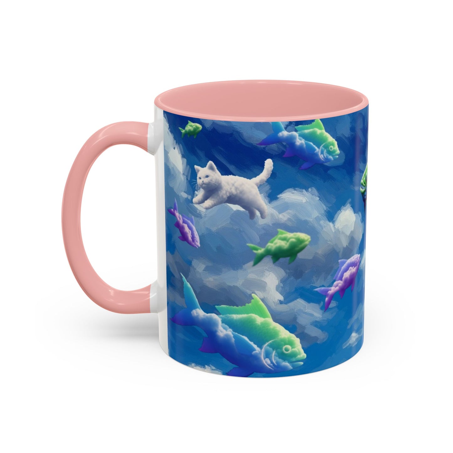 Whimsical Fish Mug, Fantasy Coffee Cup, Unique Gift for Ocean Lovers, Nautical Home Decor, Dreamy Coffee Beverage