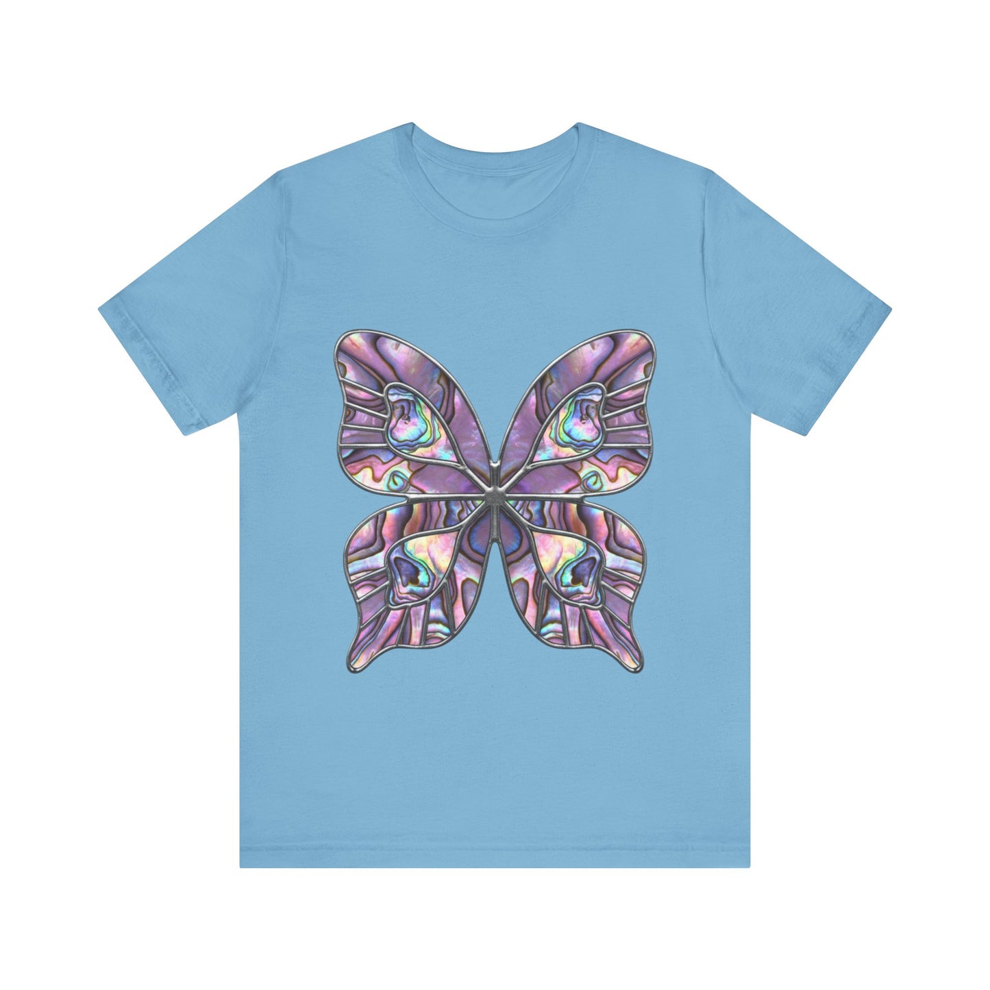 Abalone Shell Butterfly Tee, Stunning Iridescent Abalone Butterfly, Nature Lovers, Unique Gift for Birthdays