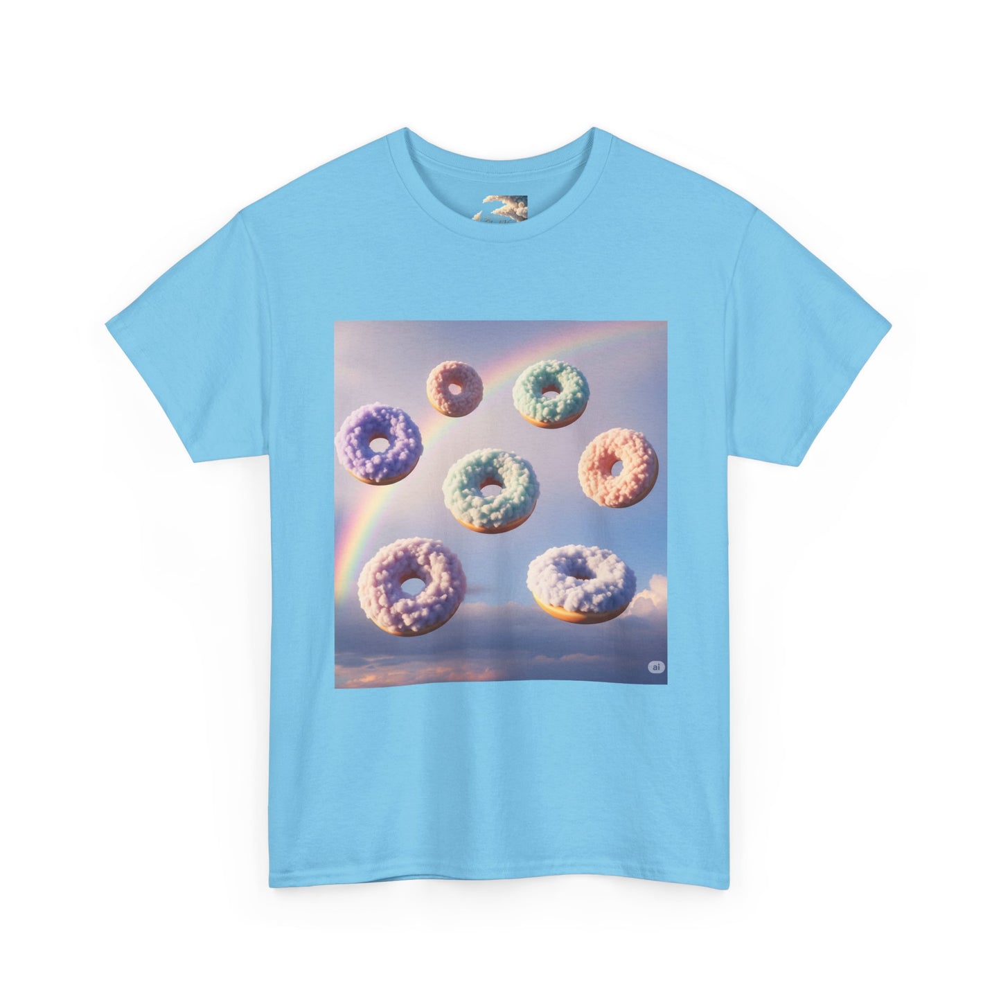 Cloud Donuts, The LORD is HOLY Whimsical Heavy Cotton Tee with Donuts & Inspirational Cloud