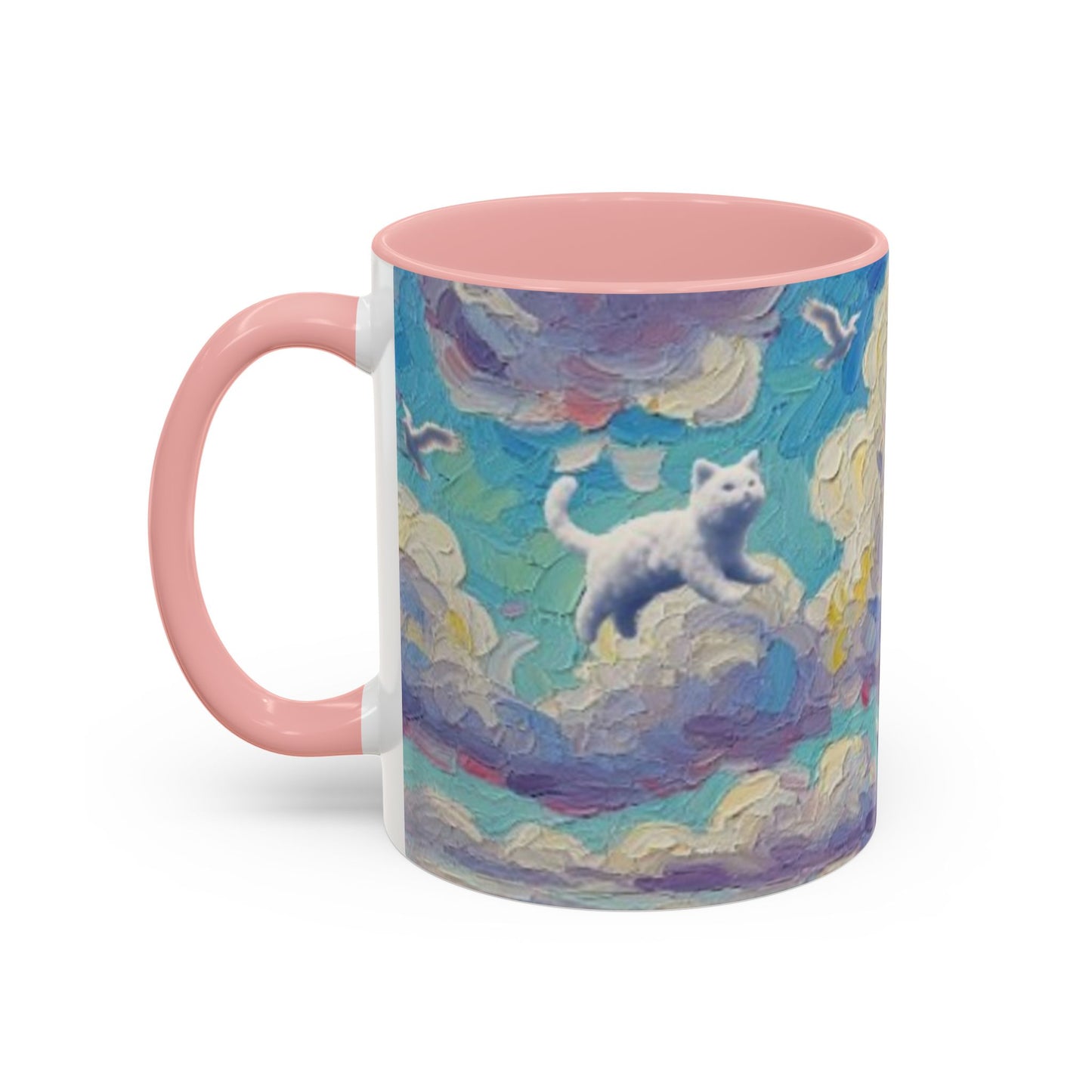Whimsical Cat Cloud in Cloudtopia Coffee Mug, Fantasy Drinkware, Cute Cat Mug, Gift for Cat Lovers, Art-Inspired Ceramic Cup, Cozy Home Essentials