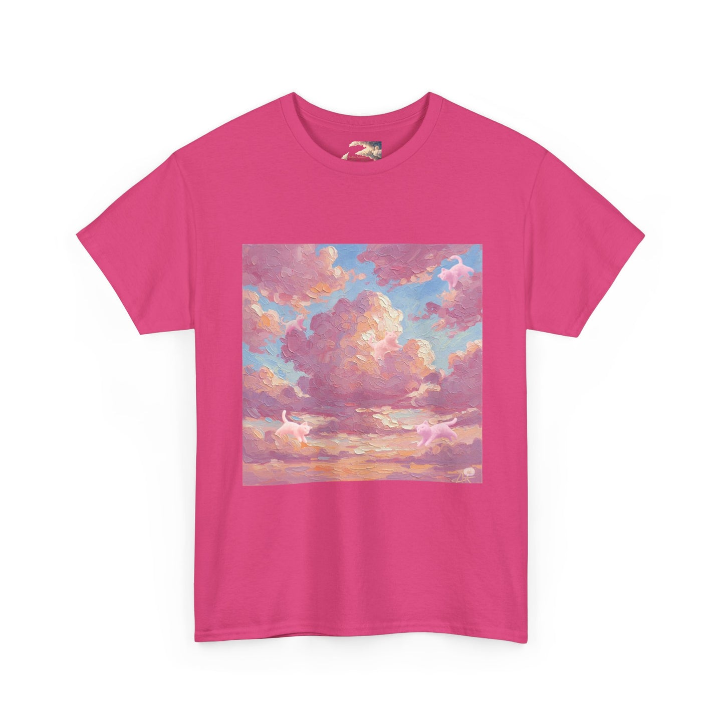 Dreamy Sunset Clouds Unisex Heavy Cotton Tee, Sky T-Shirt, Aesthetic Apparel, Gift for Dreamers, Casual Wear