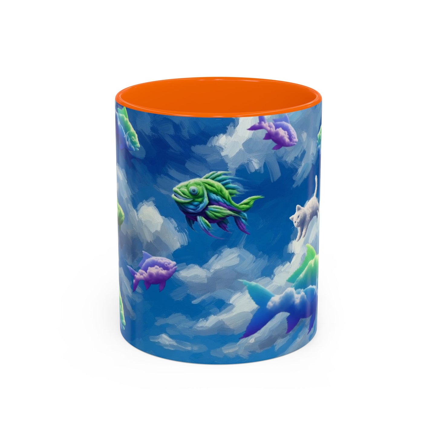 Whimsical Fish Mug, Fantasy Coffee Cup, Unique Gift for Ocean Lovers, Nautical Home Decor, Dreamy Coffee Beverage