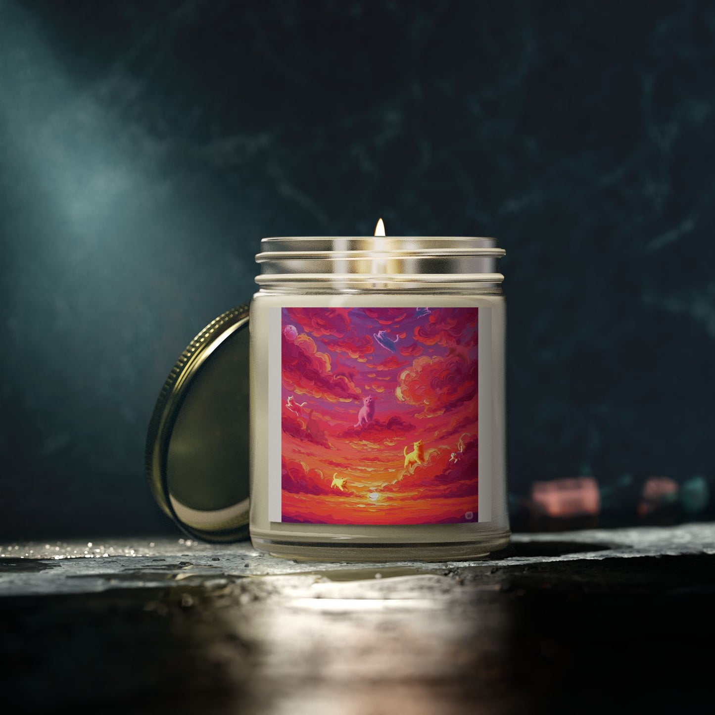 Vibrant Sunset Scented Candle - Relaxing Aromatherapy, Decorative Home Décor, Gift for Her, Cozy Atmosphere, Candle Lovers