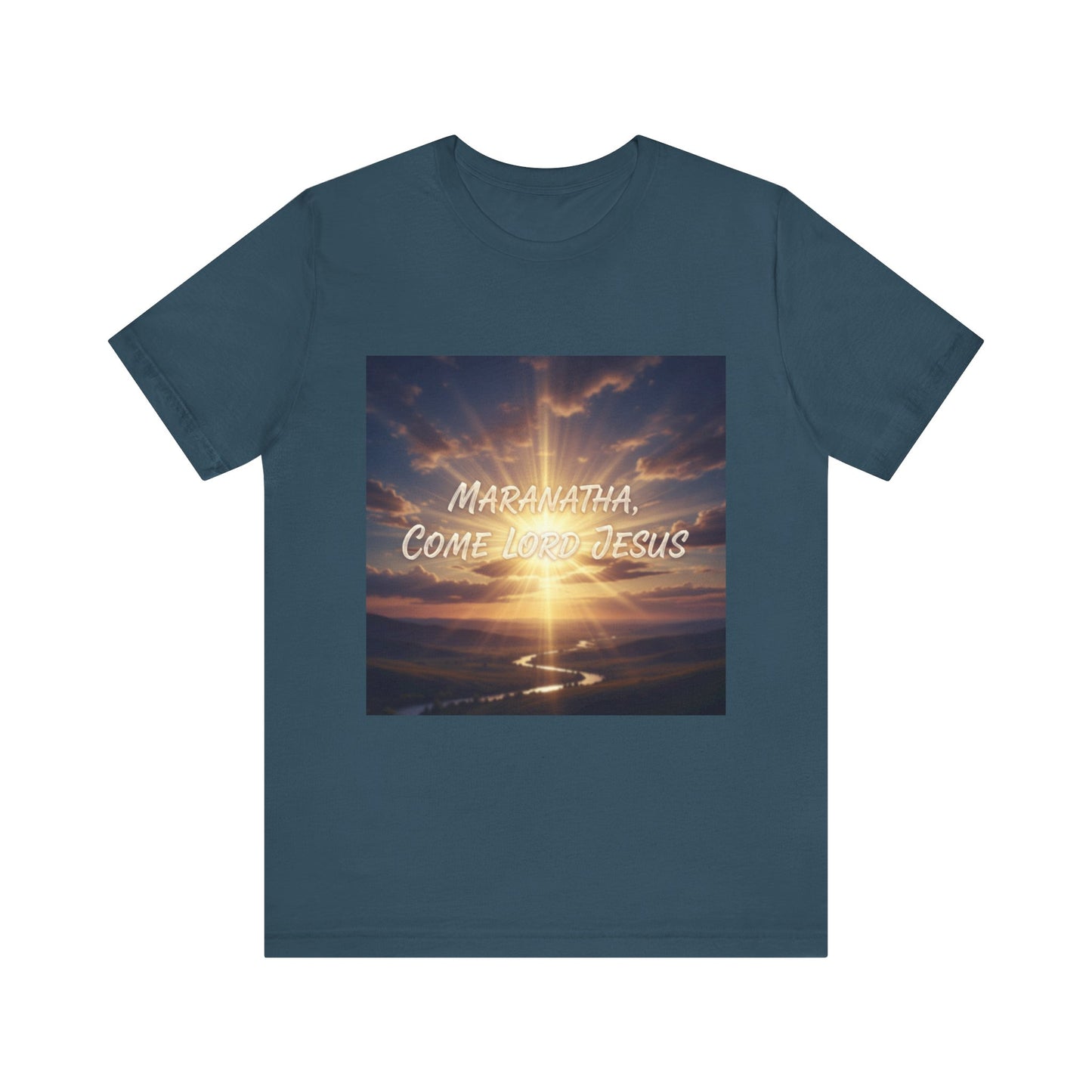 Maranatha, Come Lord Jesus Inspirational Tee, Faith-Based T-Shirt, Unisex Christian Apparel, Short Sleeve Spiritual Shirt, Hope and Encouragement Top