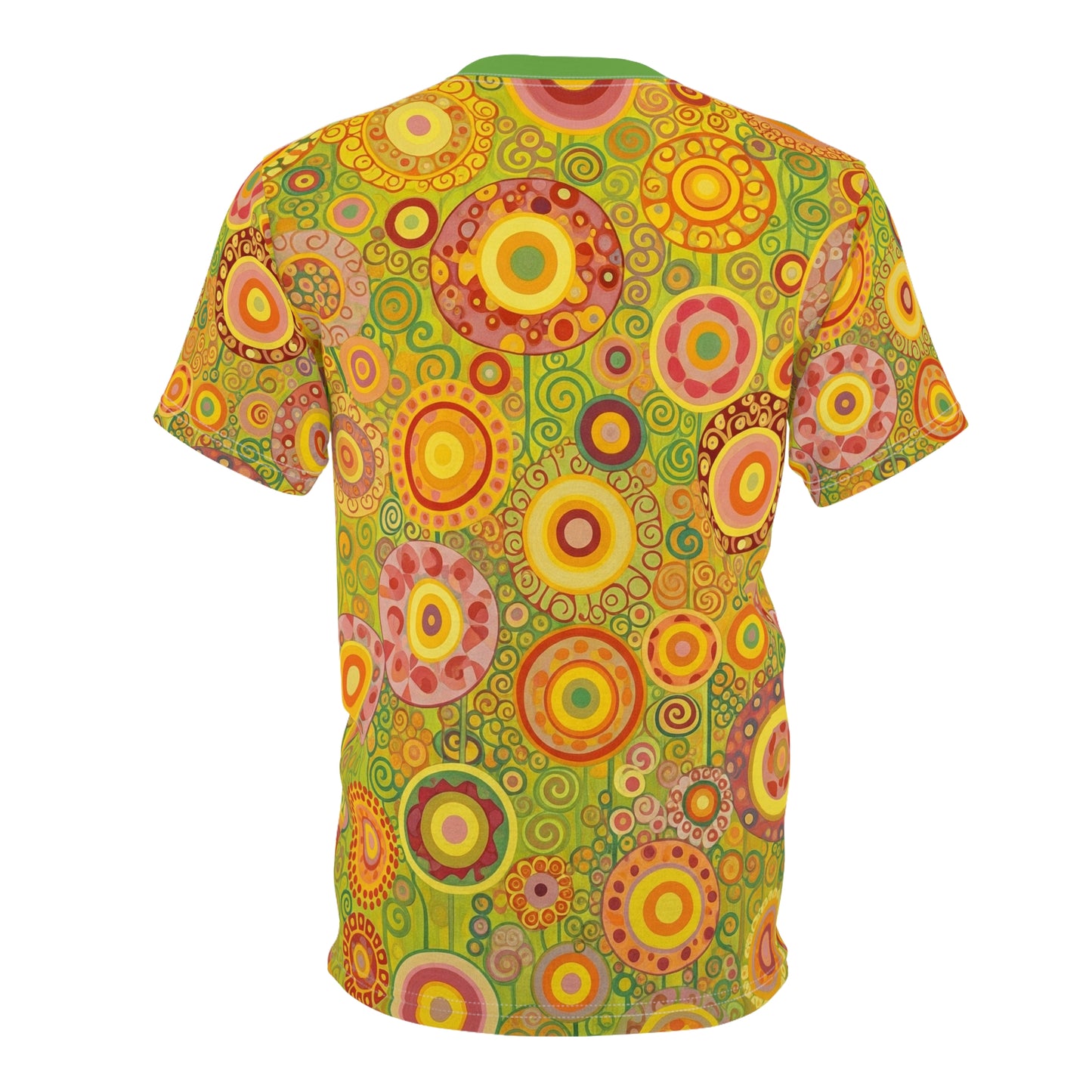 Vibrant Floral Cut & Sew Tee, Colorful Summer Shirt, Bohemian Style Tee, Unique Graphic T-Shirt, Gift for Nature Lovers