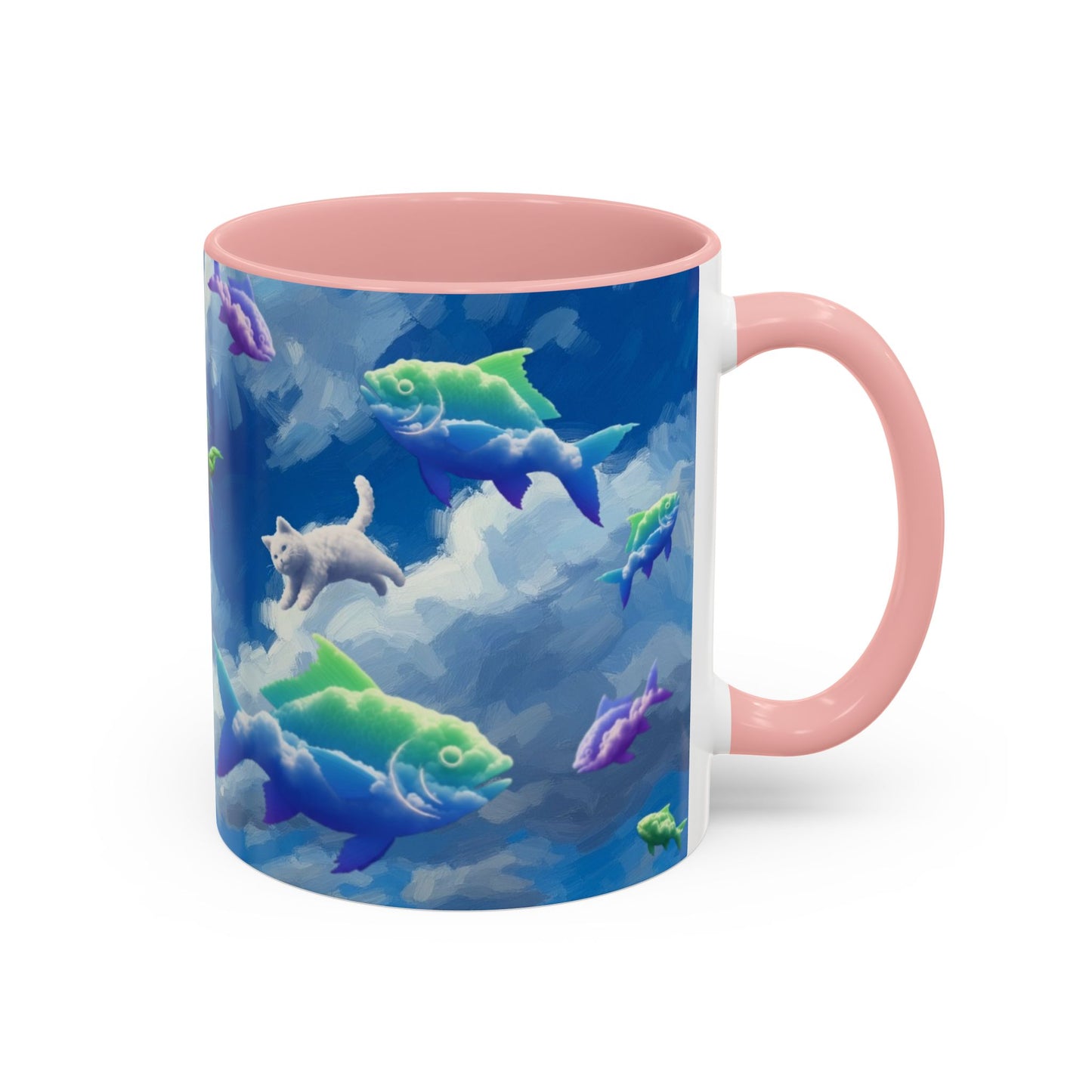 Whimsical Fish Mug, Fantasy Coffee Cup, Unique Gift for Ocean Lovers, Nautical Home Decor, Dreamy Coffee Beverage
