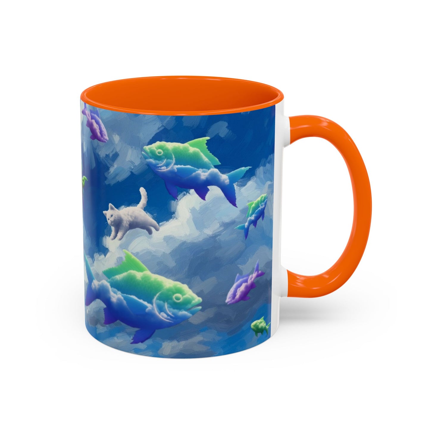 Whimsical Fish Mug, Fantasy Coffee Cup, Unique Gift for Ocean Lovers, Nautical Home Decor, Dreamy Coffee Beverage