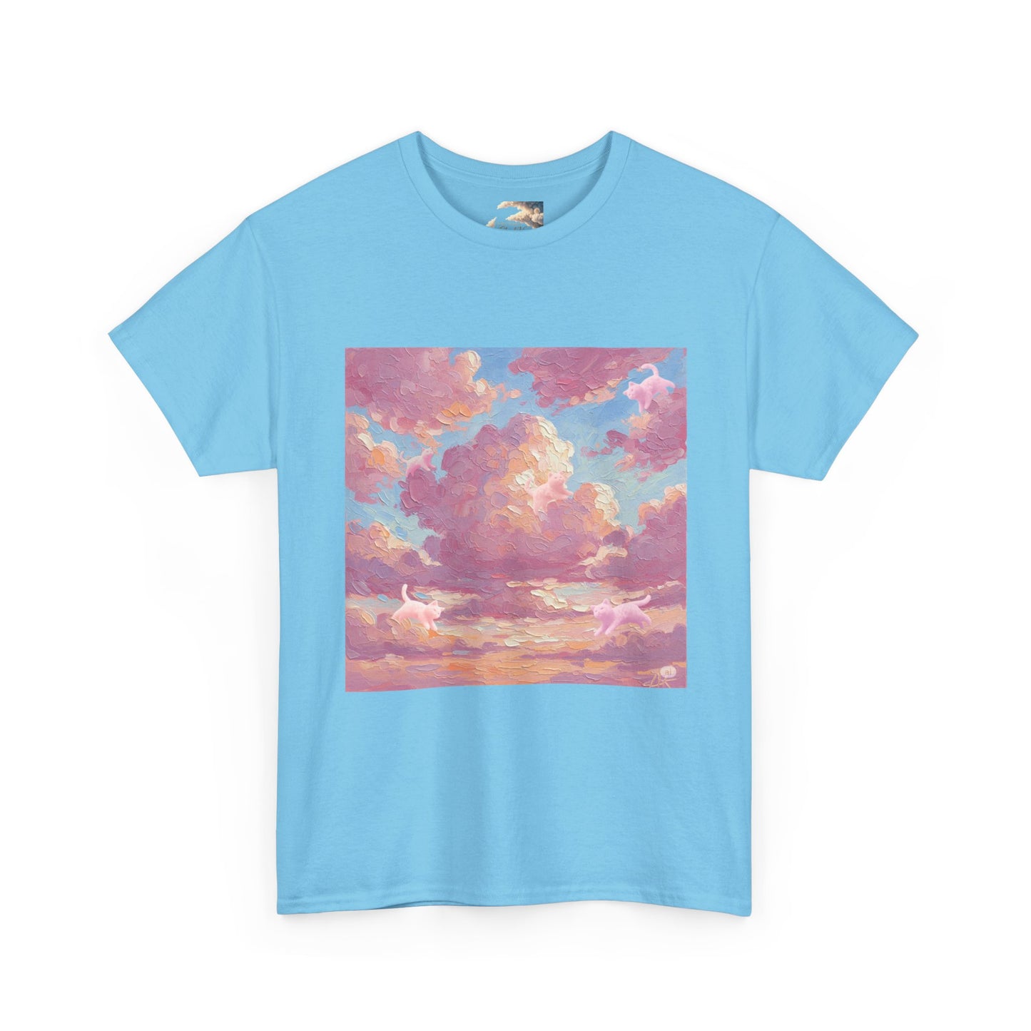 Dreamy Sunset Clouds Unisex Heavy Cotton Tee, Sky T-Shirt, Aesthetic Apparel, Gift for Dreamers, Casual Wear