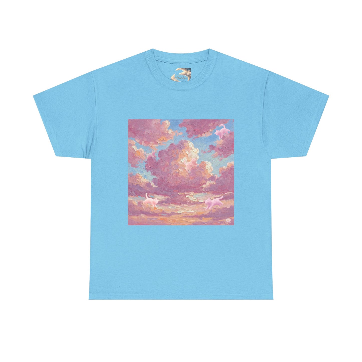 Dreamy Sunset Clouds Unisex Heavy Cotton Tee, Sky T-Shirt, Aesthetic Apparel, Gift for Dreamers, Casual Wear
