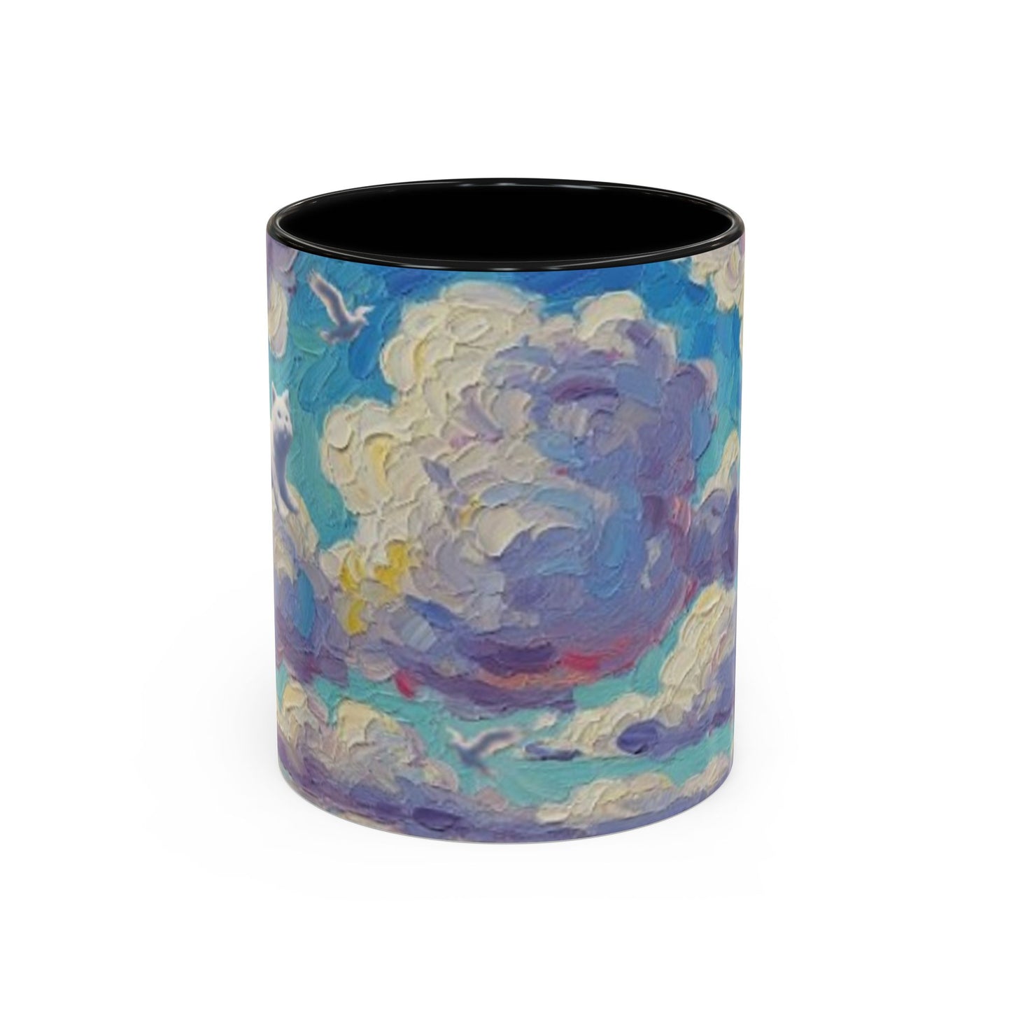 Whimsical Cat Cloud in Cloudtopia Coffee Mug, Fantasy Drinkware, Cute Cat Mug, Gift for Cat Lovers, Art-Inspired Ceramic Cup, Cozy Home Essentials