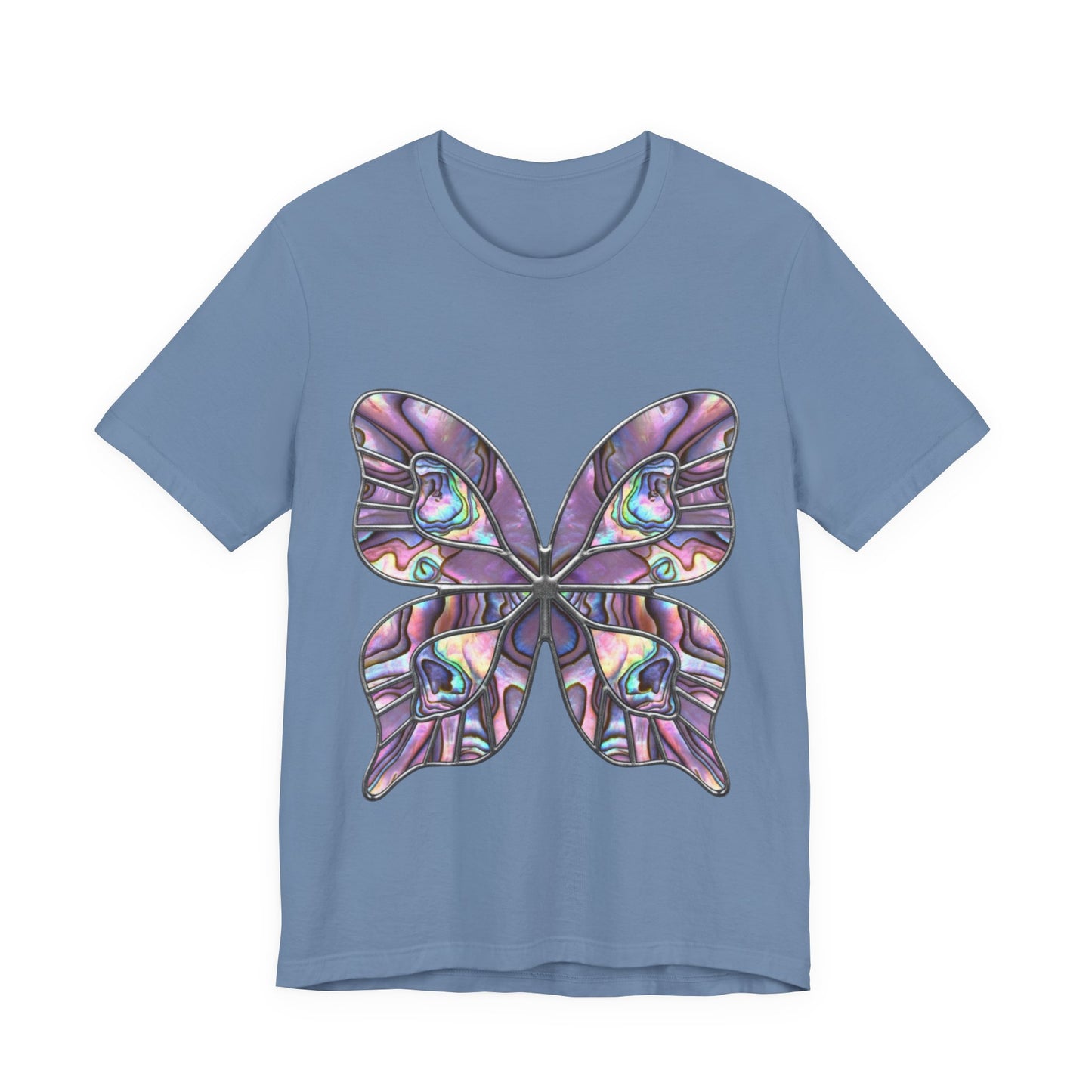 Abalone Shell Butterfly Tee, Stunning Iridescent Abalone Butterfly, Nature Lovers, Unique Gift for Birthdays