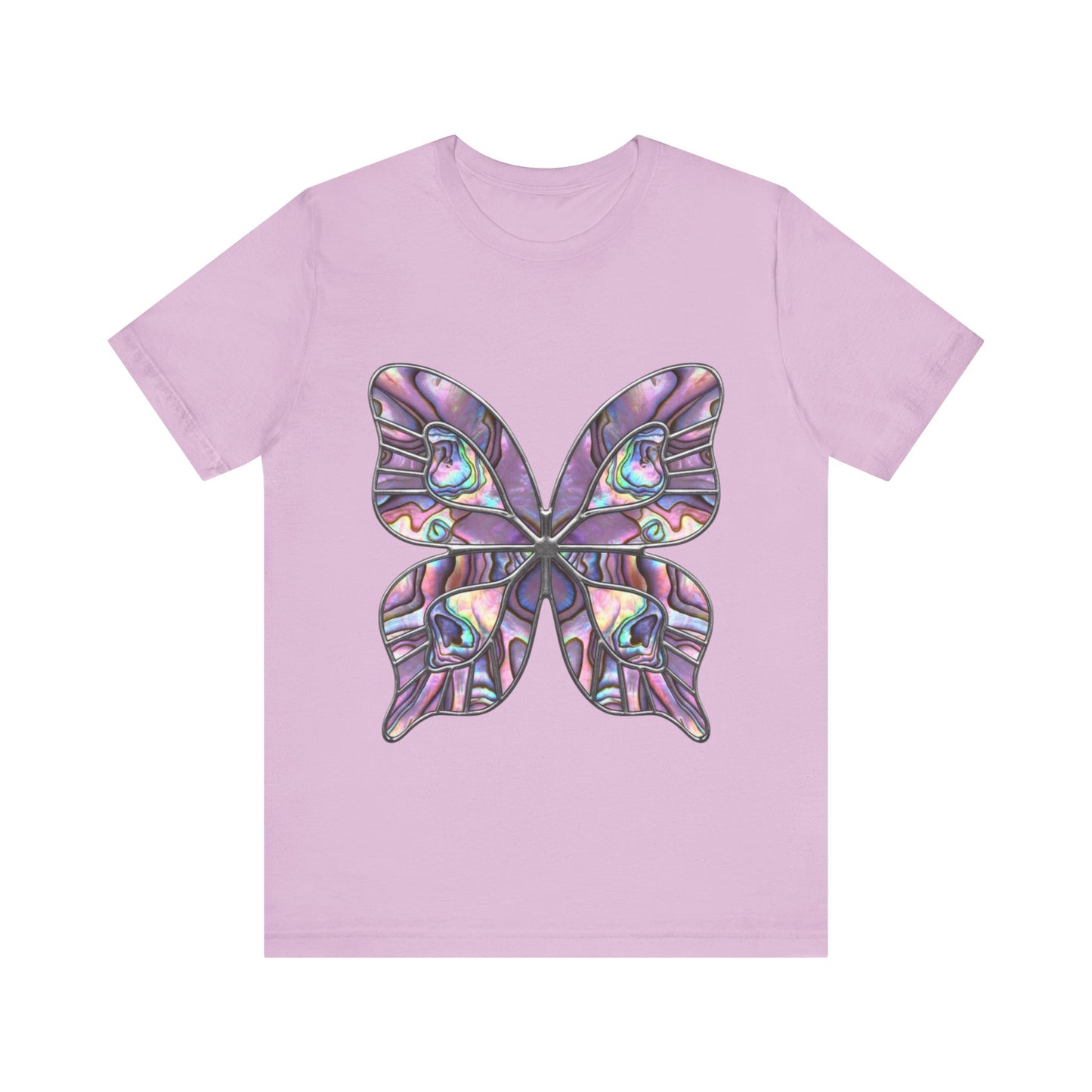 Abalone Shell Butterfly Tee, Stunning Iridescent Abalone Butterfly, Nature Lovers, Unique Gift for Birthdays