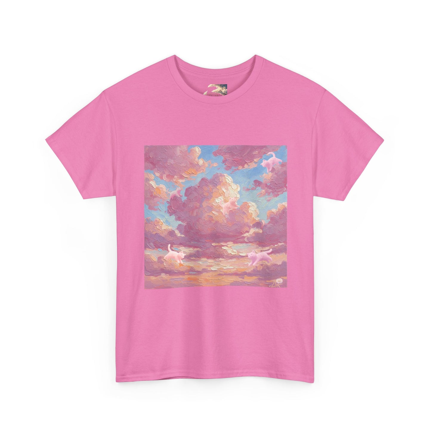 Dreamy Sunset Clouds Unisex Heavy Cotton Tee, Sky T-Shirt, Aesthetic Apparel, Gift for Dreamers, Casual Wear