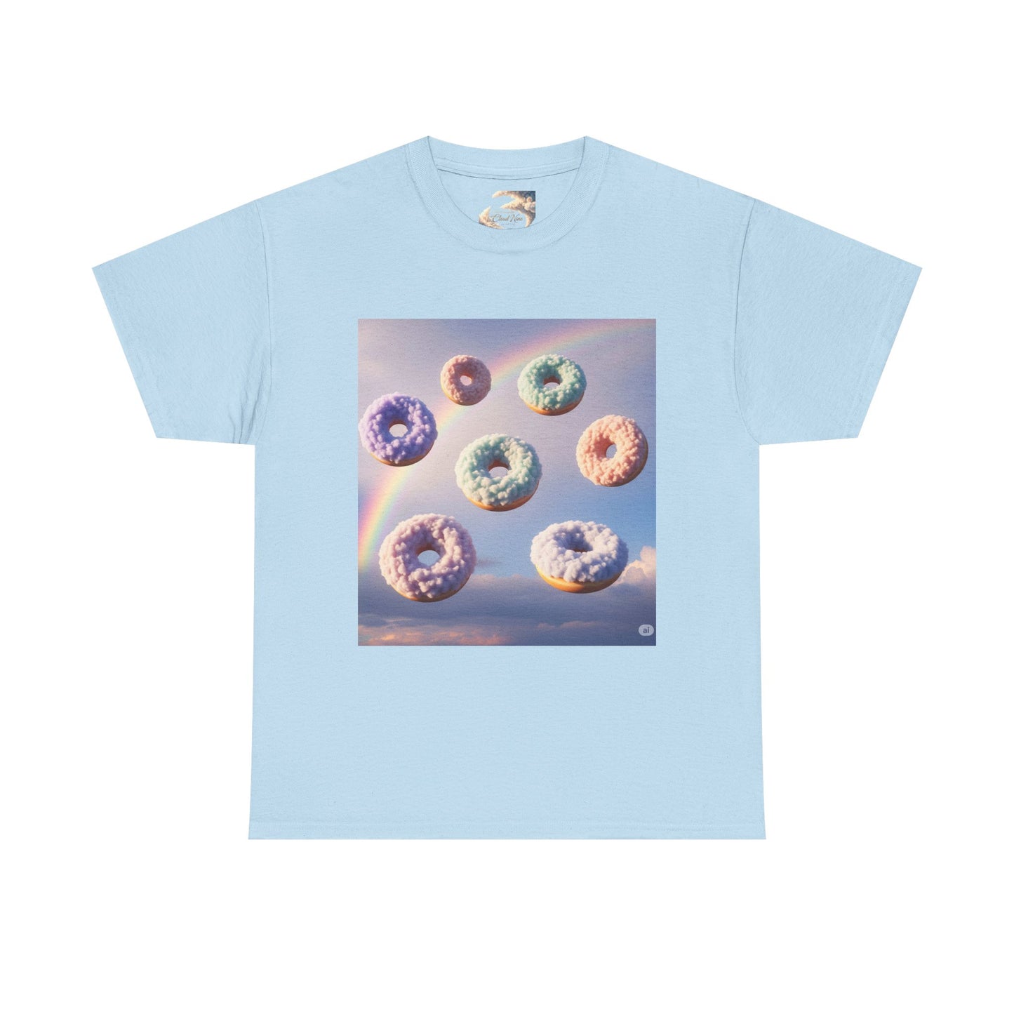 Cloud Donuts, The LORD is HOLY Whimsical Heavy Cotton Tee with Donuts & Inspirational Cloud