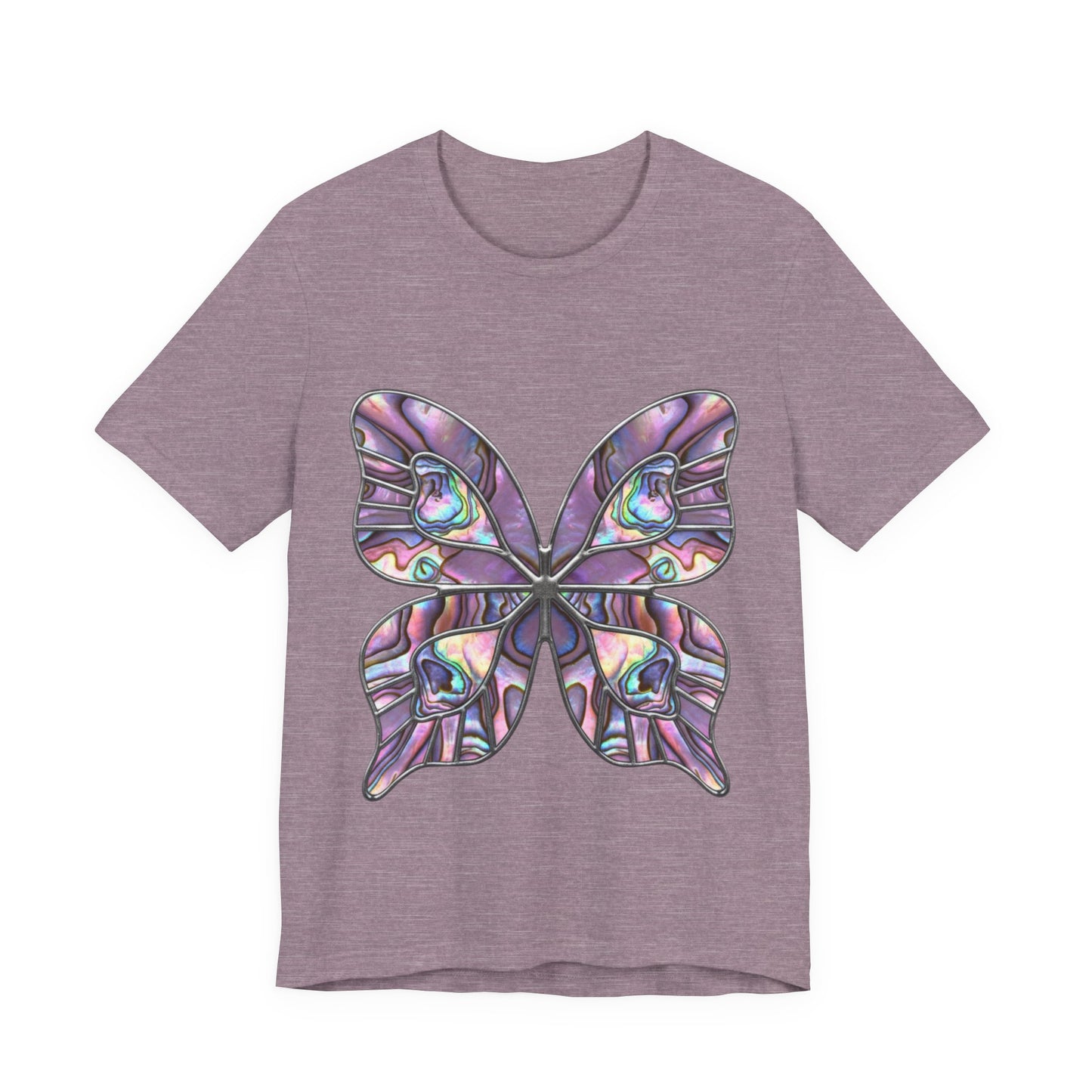 Abalone Shell Butterfly Tee, Stunning Iridescent Abalone Butterfly, Nature Lovers, Unique Gift for Birthdays