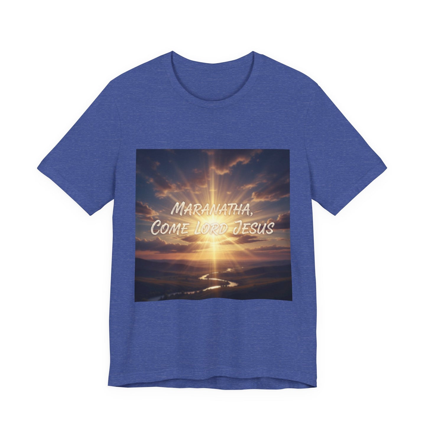 Maranatha, Come Lord Jesus Inspirational Tee, Faith-Based T-Shirt, Unisex Christian Apparel, Short Sleeve Spiritual Shirt, Hope and Encouragement Top