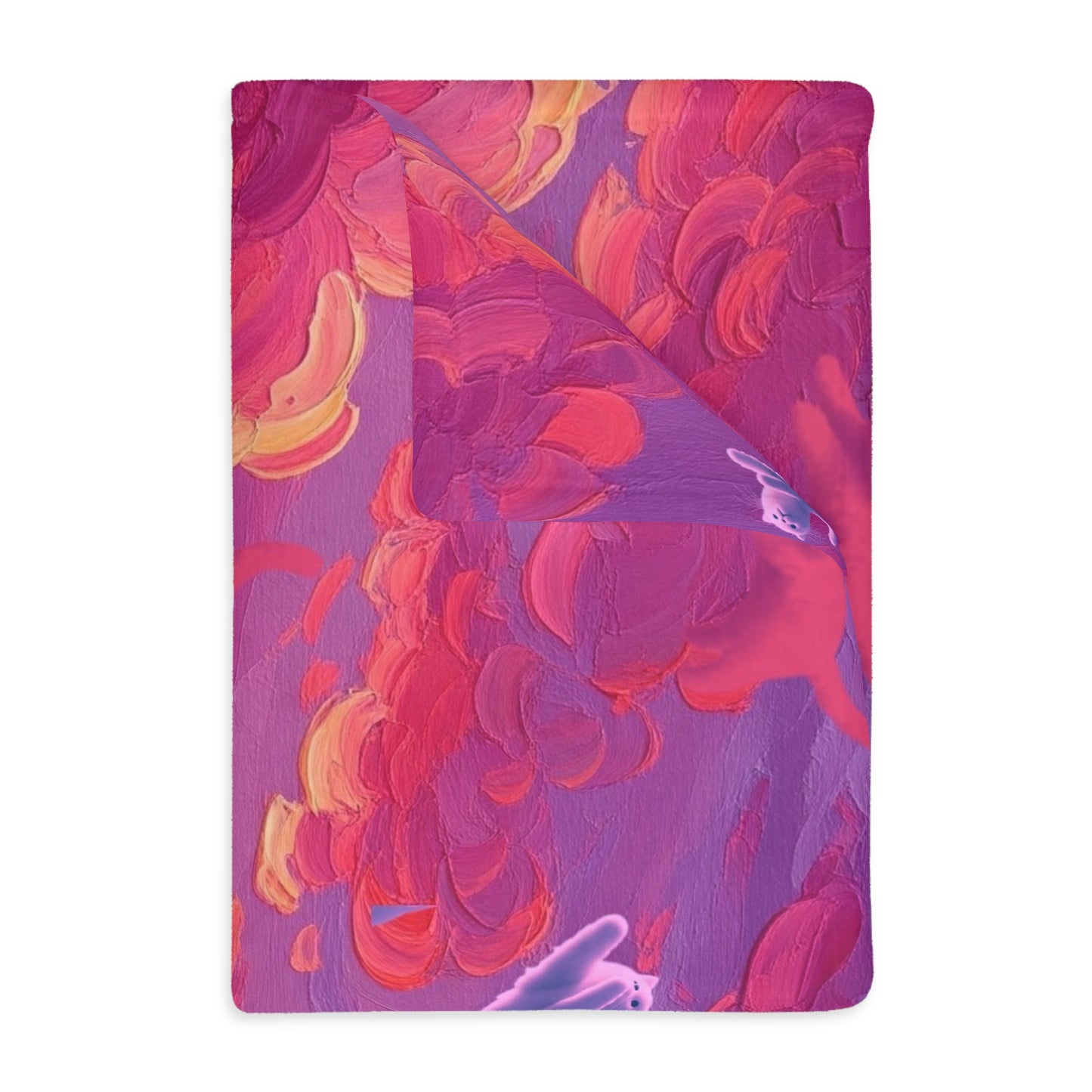 Whimsical Cat Blanket - Cozy Velveteen Microfiber Blanket, Pet Lover Gift, Home Decor, Cat Art, Colorful Throw, Birthday Present