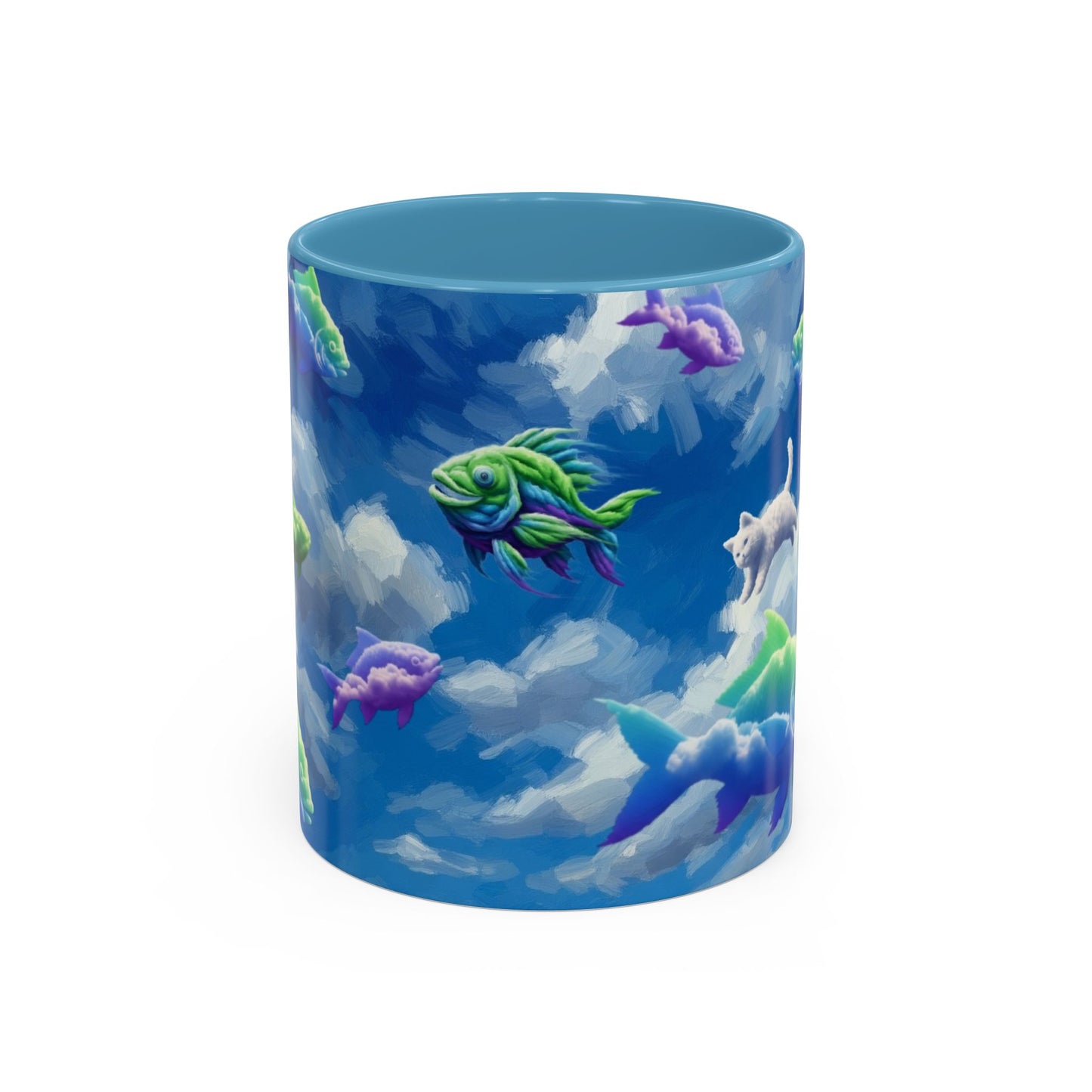 Whimsical Fish Mug, Fantasy Coffee Cup, Unique Gift for Ocean Lovers, Nautical Home Decor, Dreamy Coffee Beverage