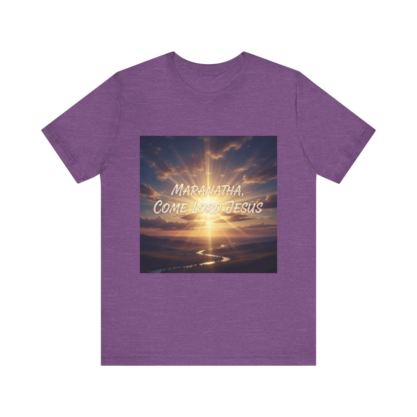 Maranatha, Come Lord Jesus Inspirational Tee, Faith-Based T-Shirt, Unisex Christian Apparel, Short Sleeve Spiritual Shirt, Hope and Encouragement Top