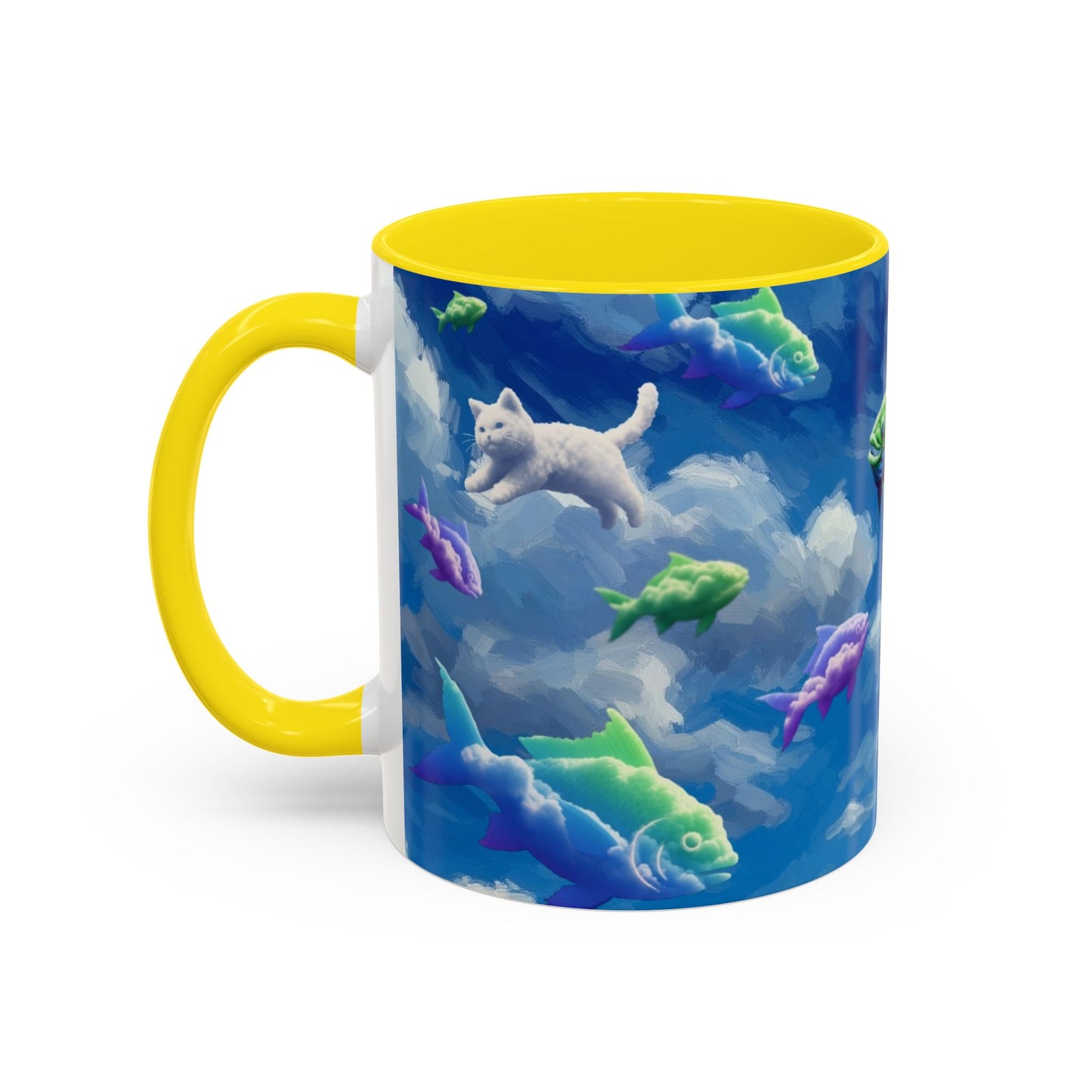 Whimsical Fish Mug, Fantasy Coffee Cup, Unique Gift for Ocean Lovers, Nautical Home Decor, Dreamy Coffee Beverage