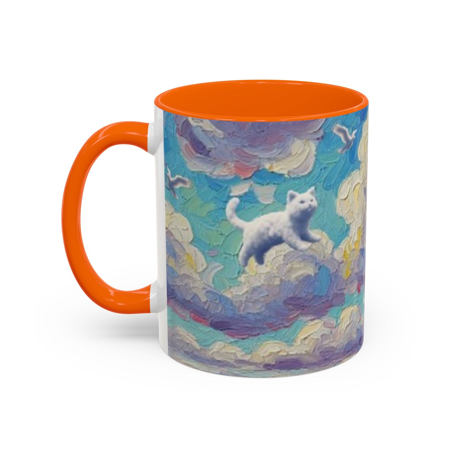 Whimsical Cat Cloud in Cloudtopia Coffee Mug, Fantasy Drinkware, Cute Cat Mug, Gift for Cat Lovers, Art-Inspired Ceramic Cup, Cozy Home Essentials