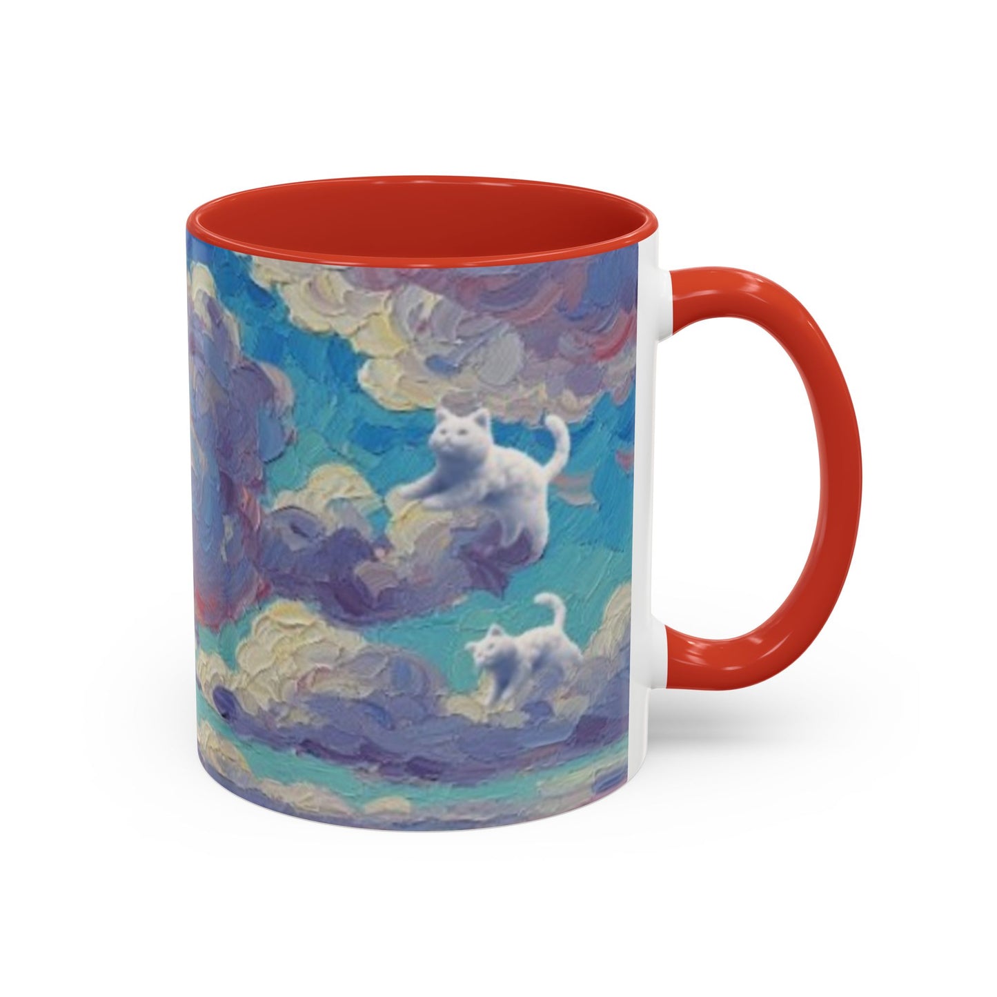 Whimsical Cat Cloud in Cloudtopia Coffee Mug, Fantasy Drinkware, Cute Cat Mug, Gift for Cat Lovers, Art-Inspired Ceramic Cup, Cozy Home Essentials