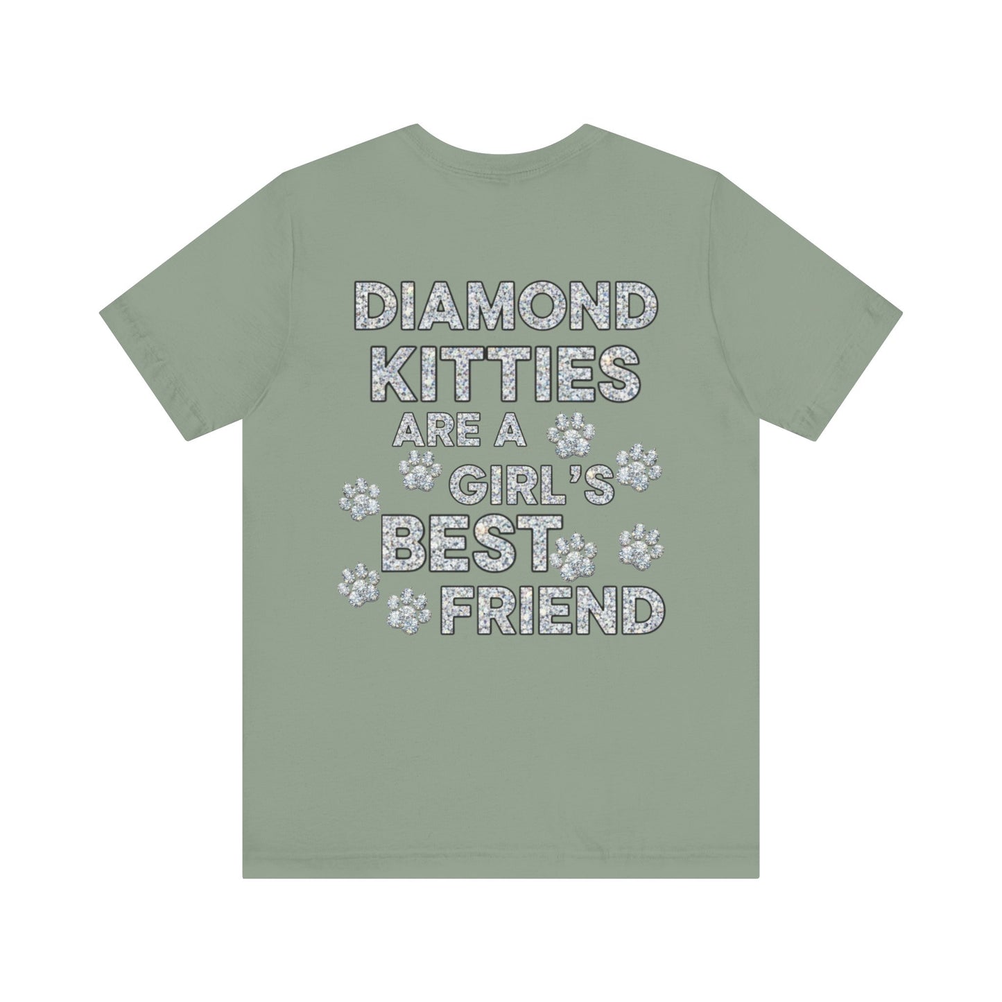 Diamond Kitties Are A Girl's Best Friend Tee Sparkling Diamond Kitty