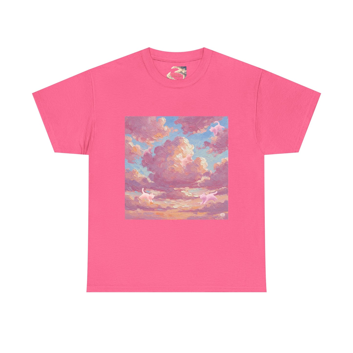 Dreamy Sunset Clouds Unisex Heavy Cotton Tee, Sky T-Shirt, Aesthetic Apparel, Gift for Dreamers, Casual Wear