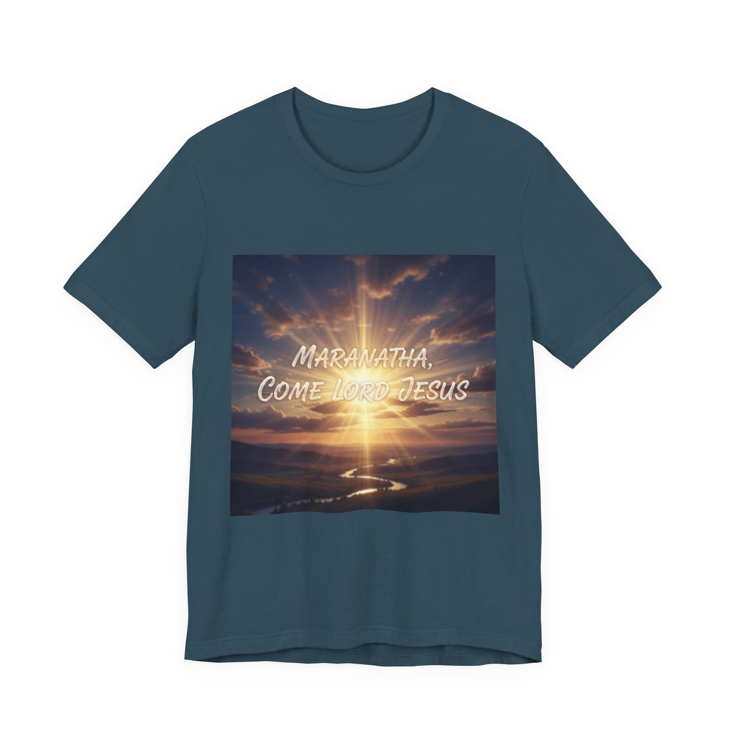 Maranatha, Come Lord Jesus Inspirational Tee, Faith-Based T-Shirt, Unisex Christian Apparel, Short Sleeve Spiritual Shirt, Hope and Encouragement Top