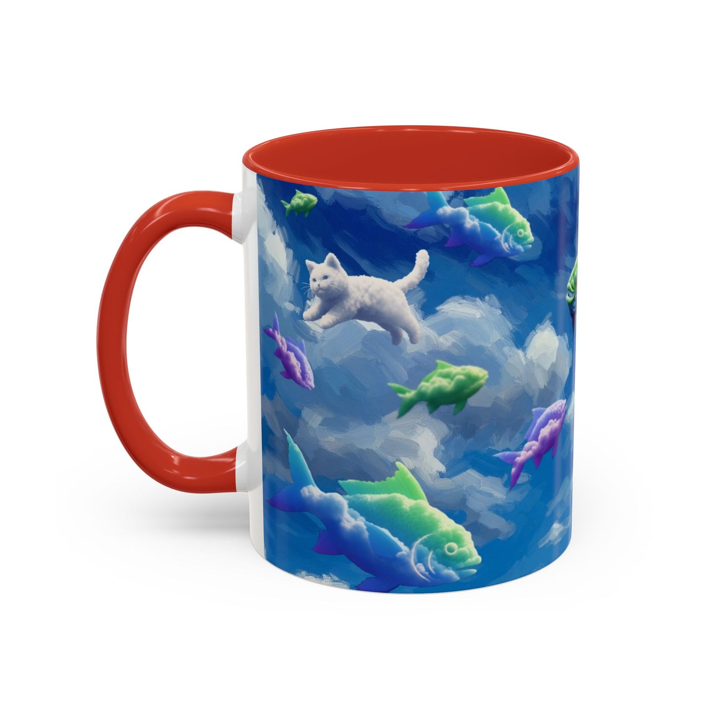 Whimsical Fish Mug, Fantasy Coffee Cup, Unique Gift for Ocean Lovers, Nautical Home Decor, Dreamy Coffee Beverage