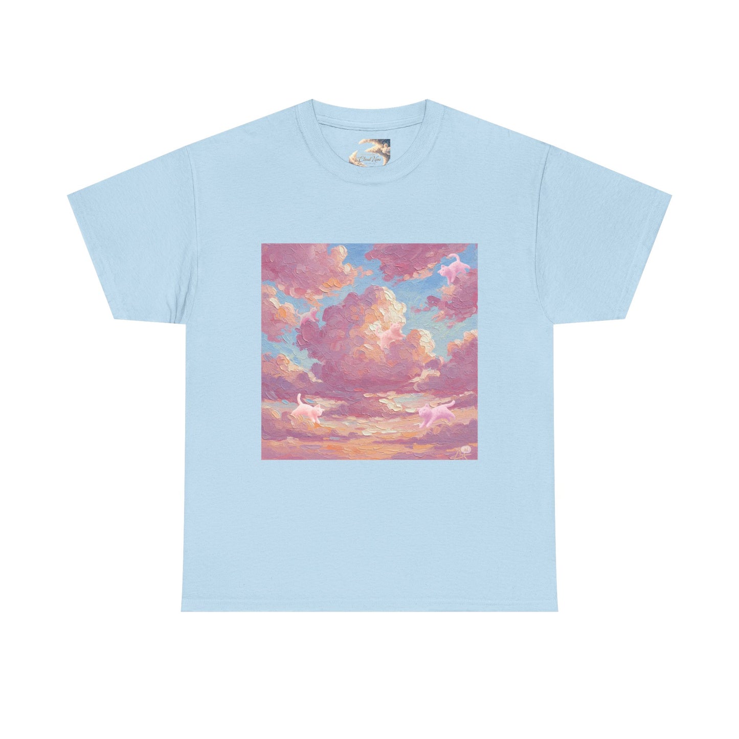 Dreamy Sunset Clouds Unisex Heavy Cotton Tee, Sky T-Shirt, Aesthetic Apparel, Gift for Dreamers, Casual Wear