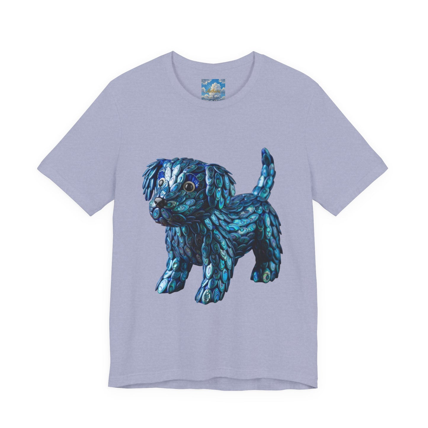 Cute Abalone Blue Puppy Graphic Jersey Tee