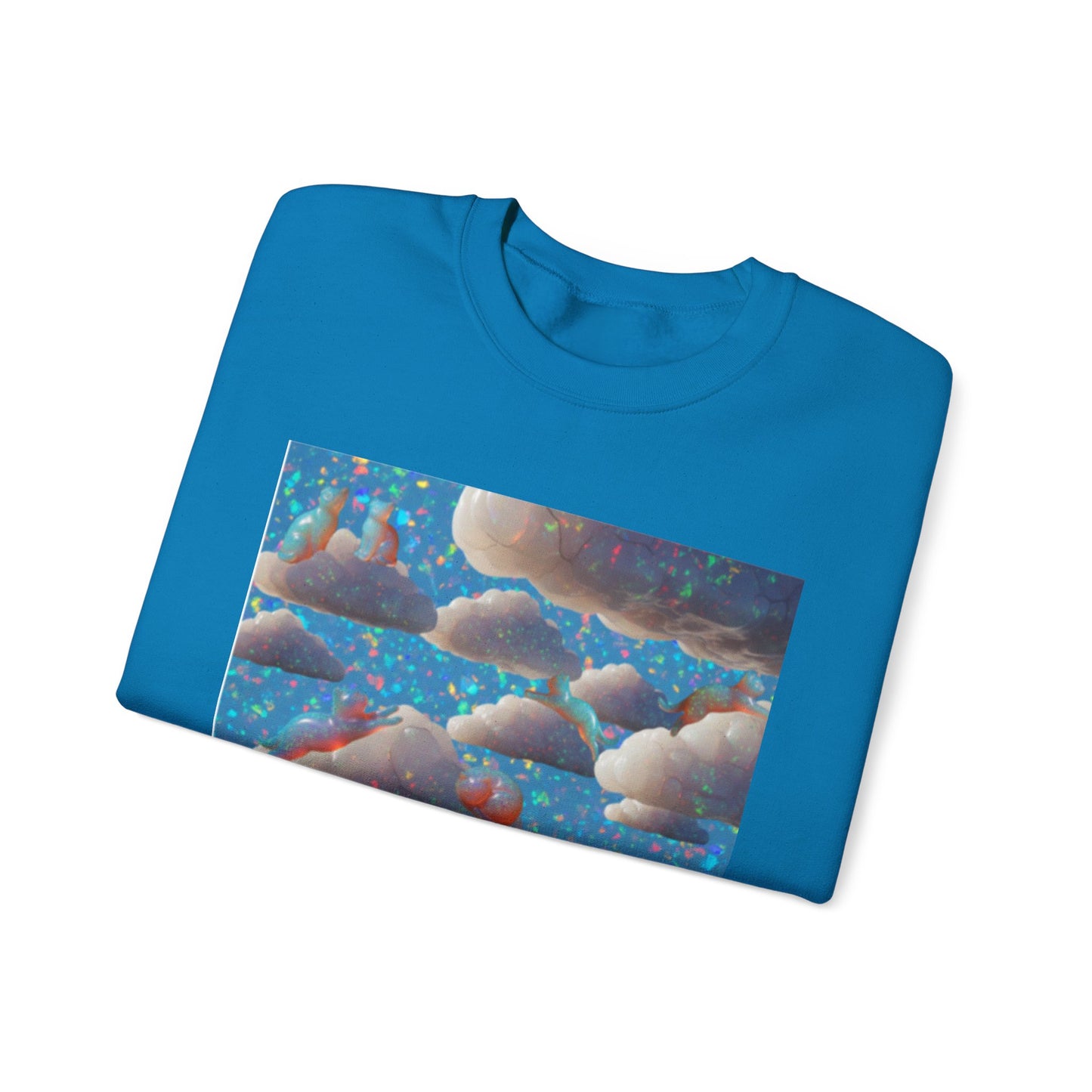 Opalesia sky with Opalairi Kitties Crewneck Sweatshirt — Dreamy Opal Cloud Pullover