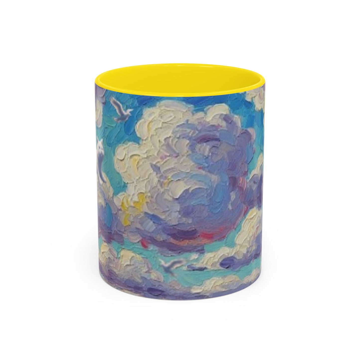Whimsical Cat Cloud in Cloudtopia Coffee Mug, Fantasy Drinkware, Cute Cat Mug, Gift for Cat Lovers, Art-Inspired Ceramic Cup, Cozy Home Essentials