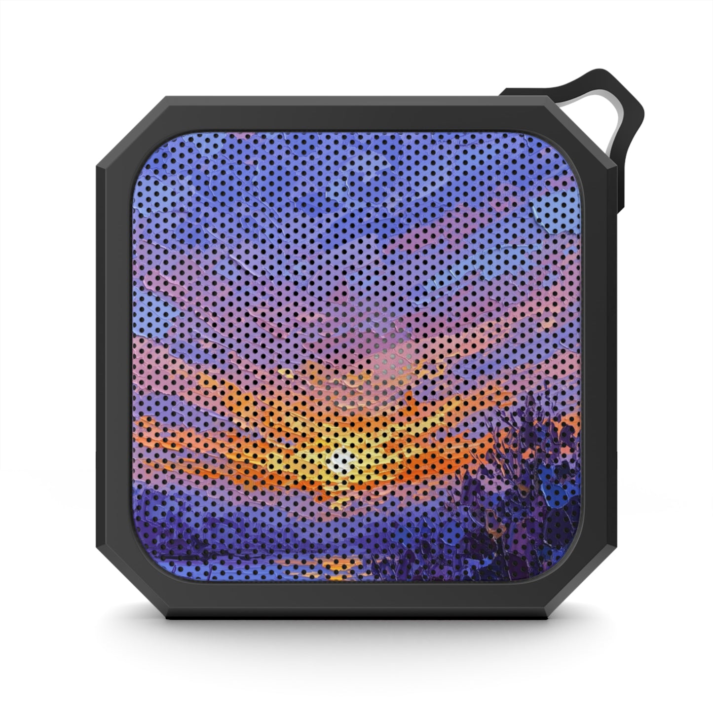 Lilac and Periwinkle Sunset Bluetooth Speaker: Portable Speaker for Camping, Hiking, Beach, Festivals, Gift for Music Lovers