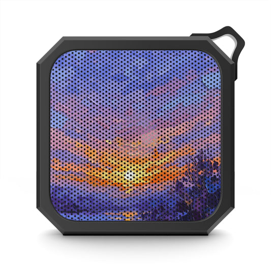 Lilac and Periwinkle Sunset Bluetooth Speaker: Portable Speaker for Camping, Hiking, Beach, Festivals, Gift for Music Lovers